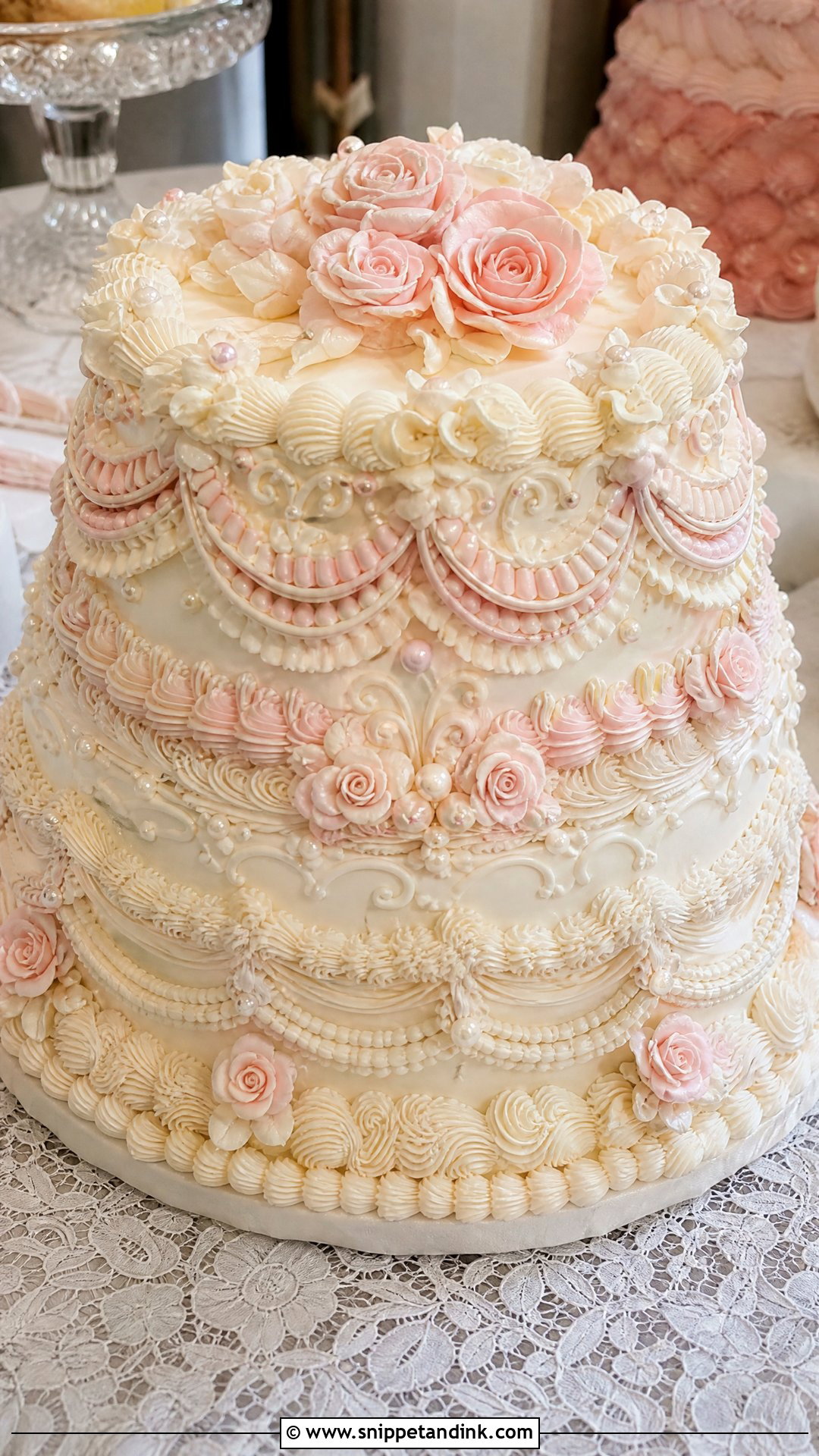 Over Piped Wedding Cake - Snippet and Ink - 35 Ugly Cakes for Wedding