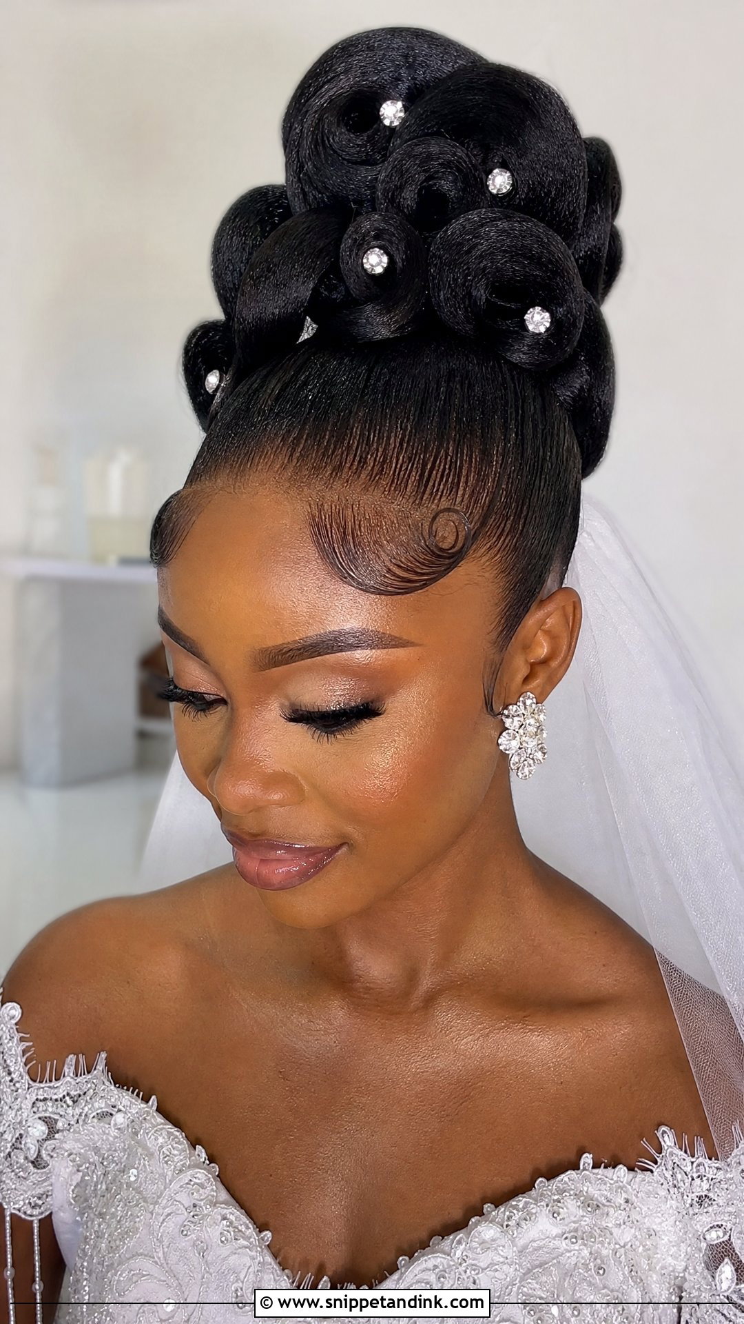 Packing Gel Updo for Brides - Snippet and Ink - 20 Nigerian Bridal Hairstyles