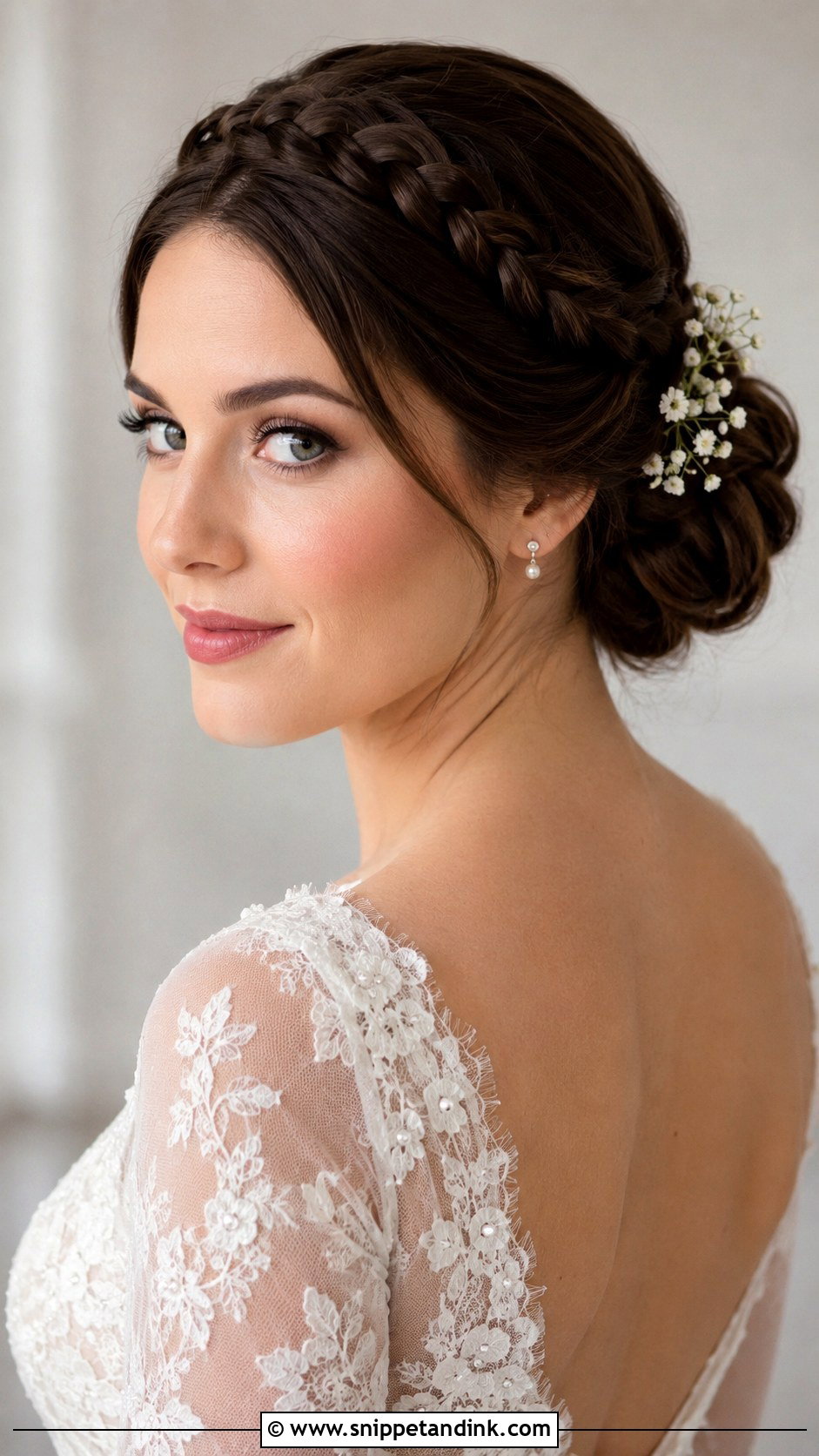 Padme Wedding Braided Halo Bun - Snippet and Ink - 15 Padme Wedding Hair Ideas