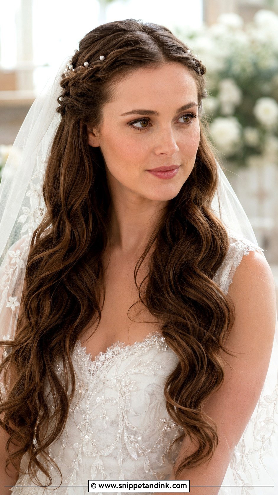 Padme Wedding Long Braided Waves - Snippet and Ink - 15 Padme Wedding Hair Ideas