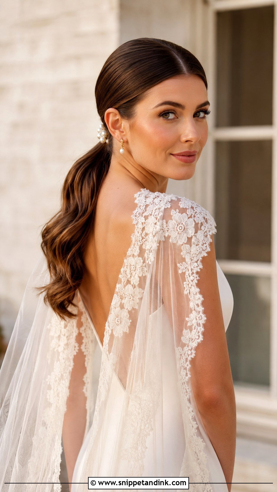 Padme Wedding Low Ponytail - Snippet and Ink - 15 Padme Wedding Hair Ideas