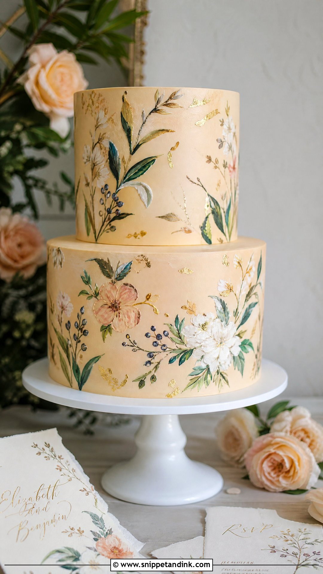 Painted Wedding Cake - Snippet and Ink - 20 Unique Wedding Cake Ideas