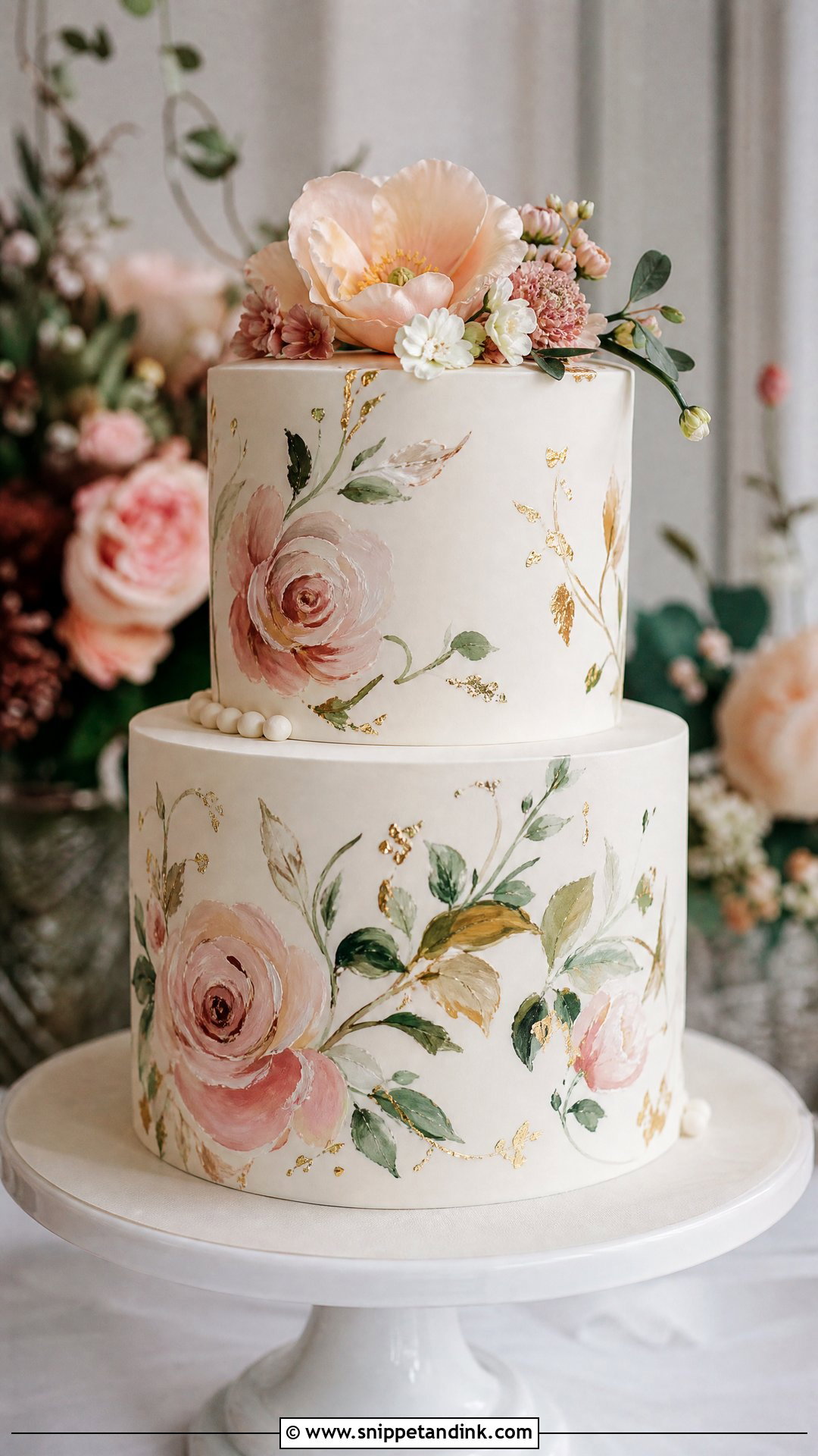 Painted Wedding Cake - Snippet and Ink - 30 Trending Cakes for Wedding