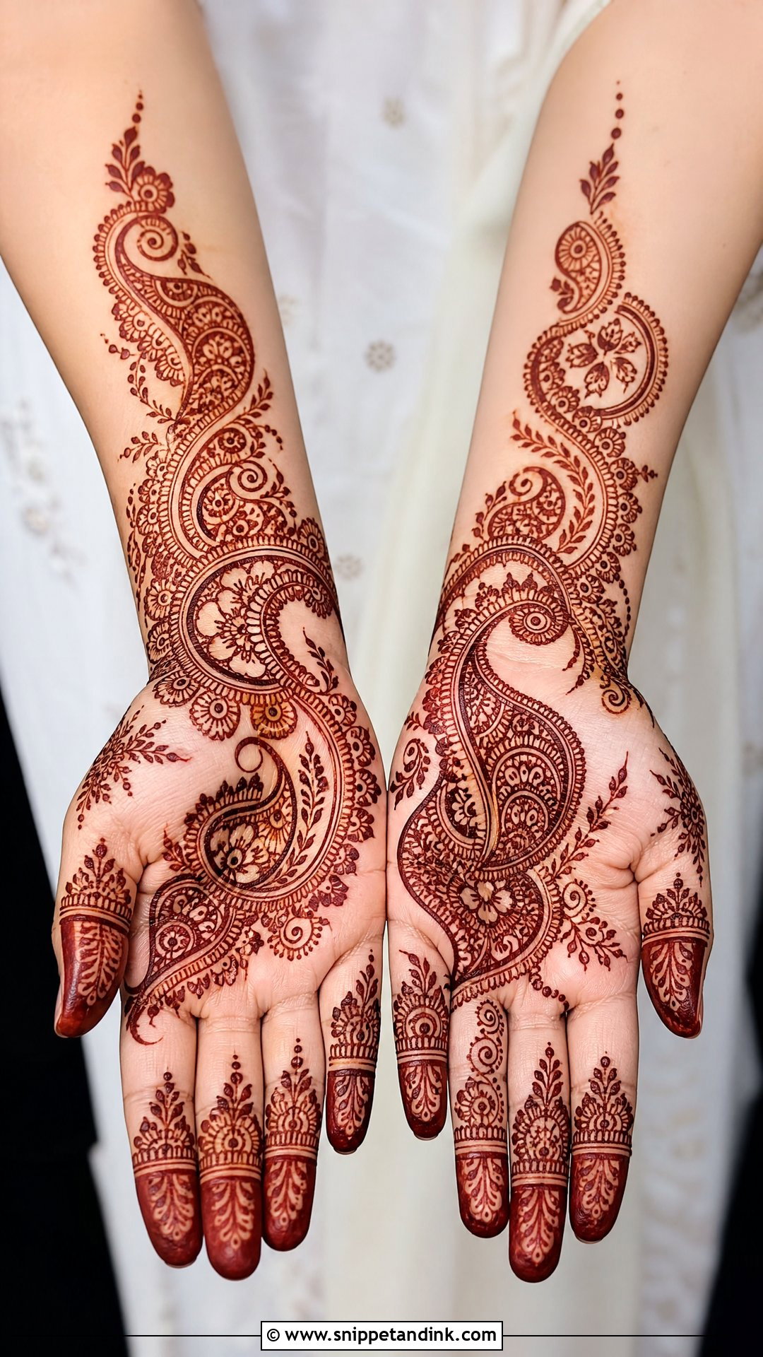 Paisley Baat Pakki Mehndi Design - Snippet and Ink - 30 Baat Pakki Mehndi Design Ideas