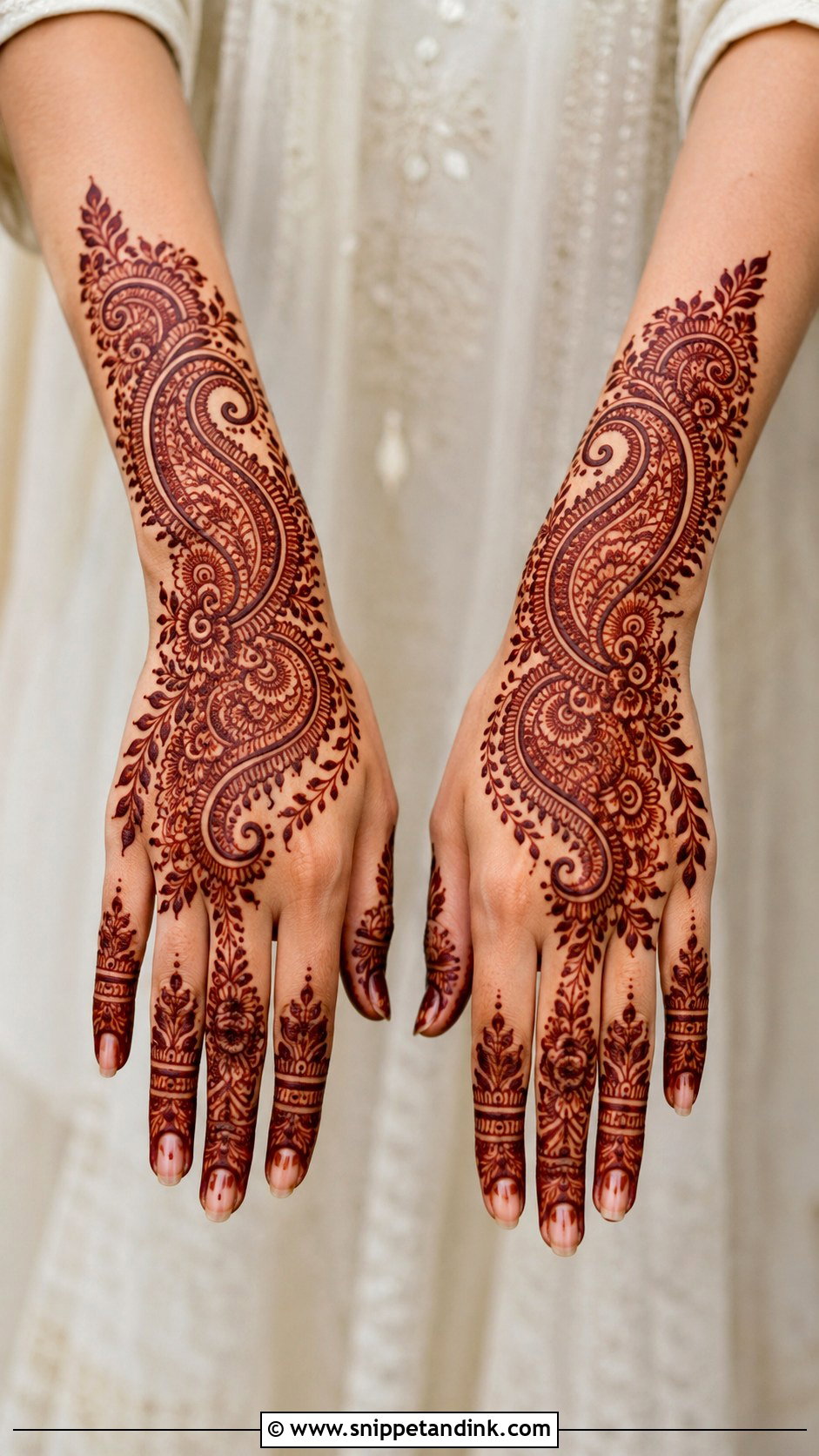 Paisley Back Hand Mehndi Design - Snippet and Ink - 35 Trendy Back Hand Mehndi Designs