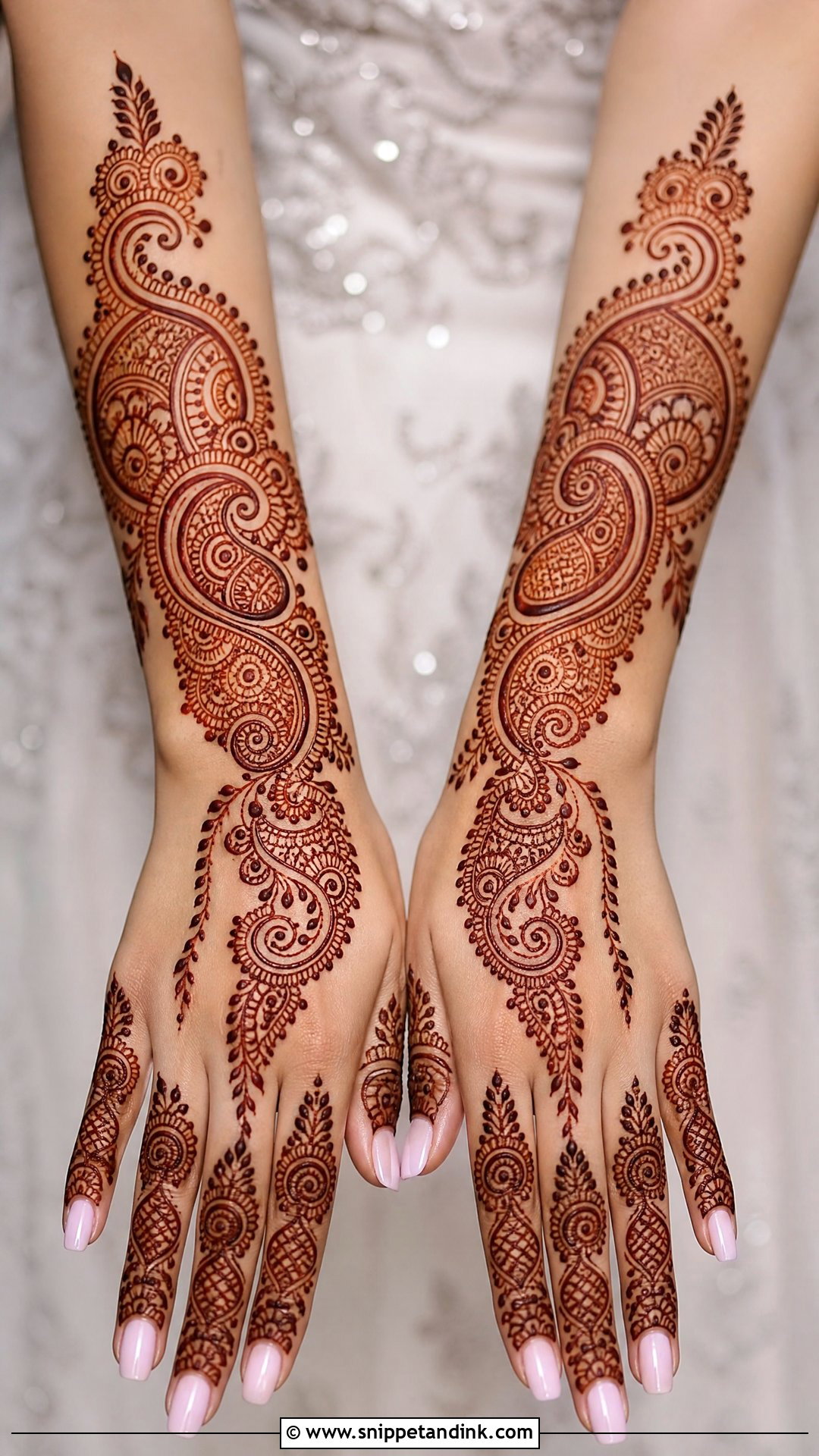 Paisley Bridal Back Hand Mehndi Full Hand - Snippet and Ink - 20 Simple Easy Full Hand Bridal Back Hand Mehndi Designs
