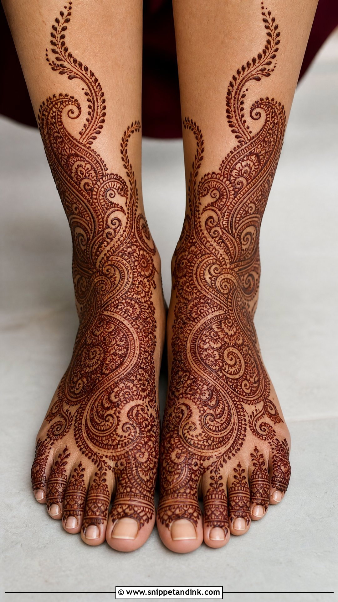 Paisley Bridal Leg Mehndi Design - Snippet and Ink - 20 Bridal Mehndi Designs Legs Brides