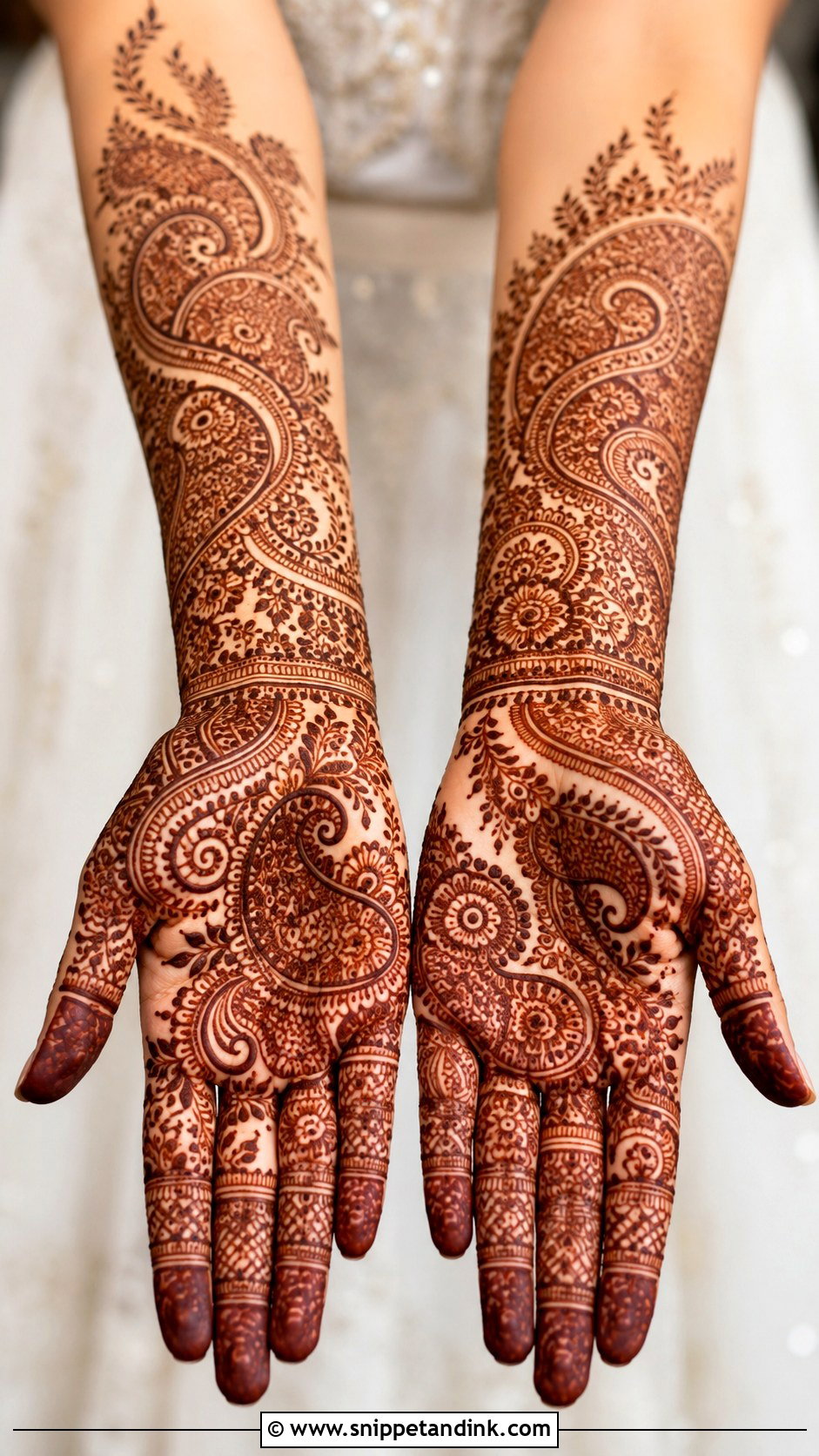 Paisley Bridal Mehndi Design - Snippet and Ink - 35 Bridal Mehndi Designs