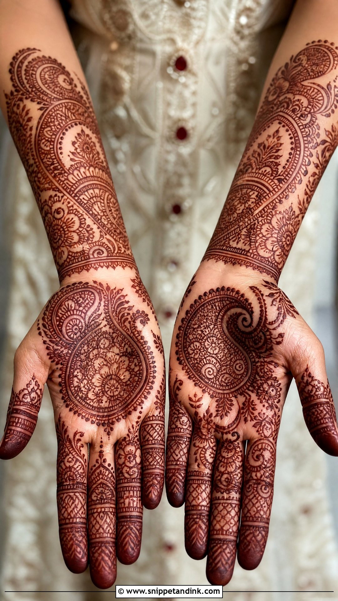 Paisley Bridal Mehndi Design - Snippet and Ink - 20 Trending Bridal Mehndi Designs 2025