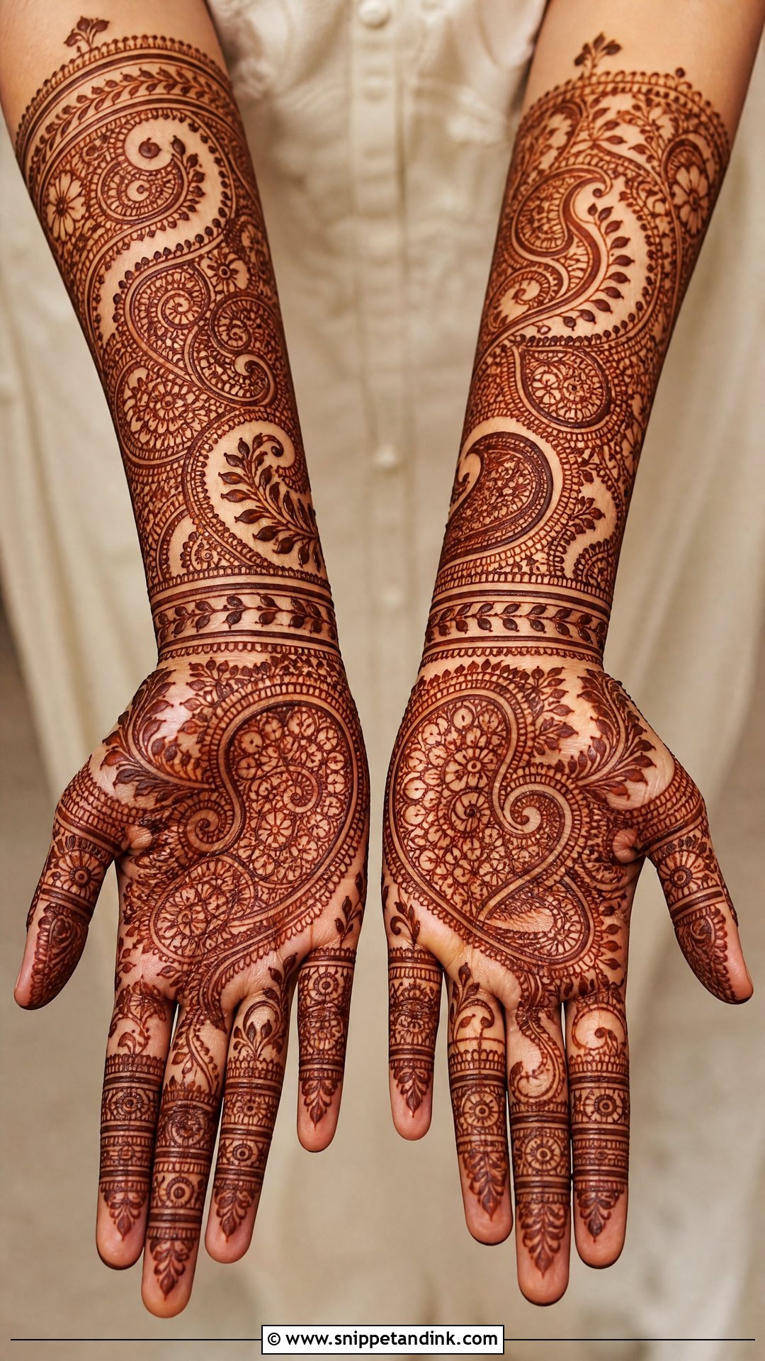 Paisley Bridal Mehndi Design - Snippet and Ink - 20 Wedding Mehndi Designs for Hands