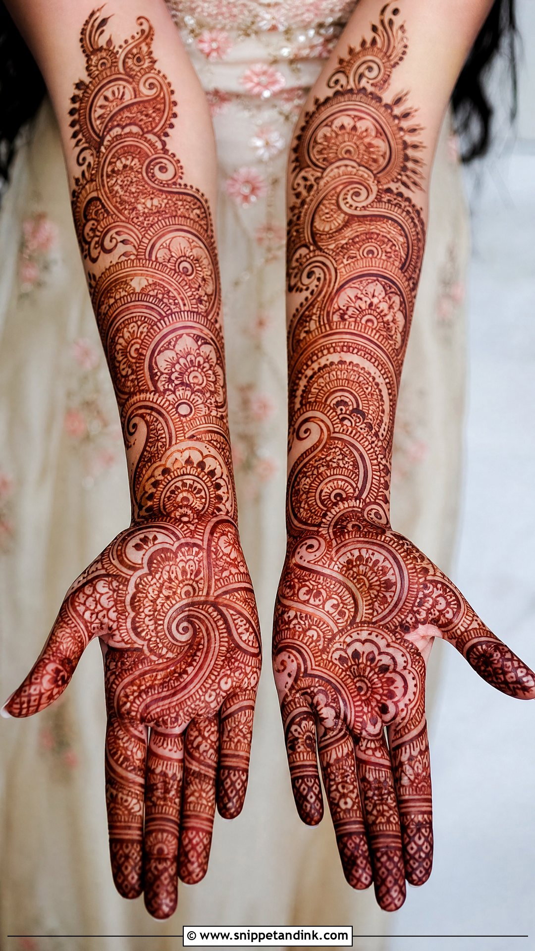 Paisley Bridal Mehndi Full Hand - Snippet and Ink - 20 Bridal Mehndi Full Hand Henna Designs