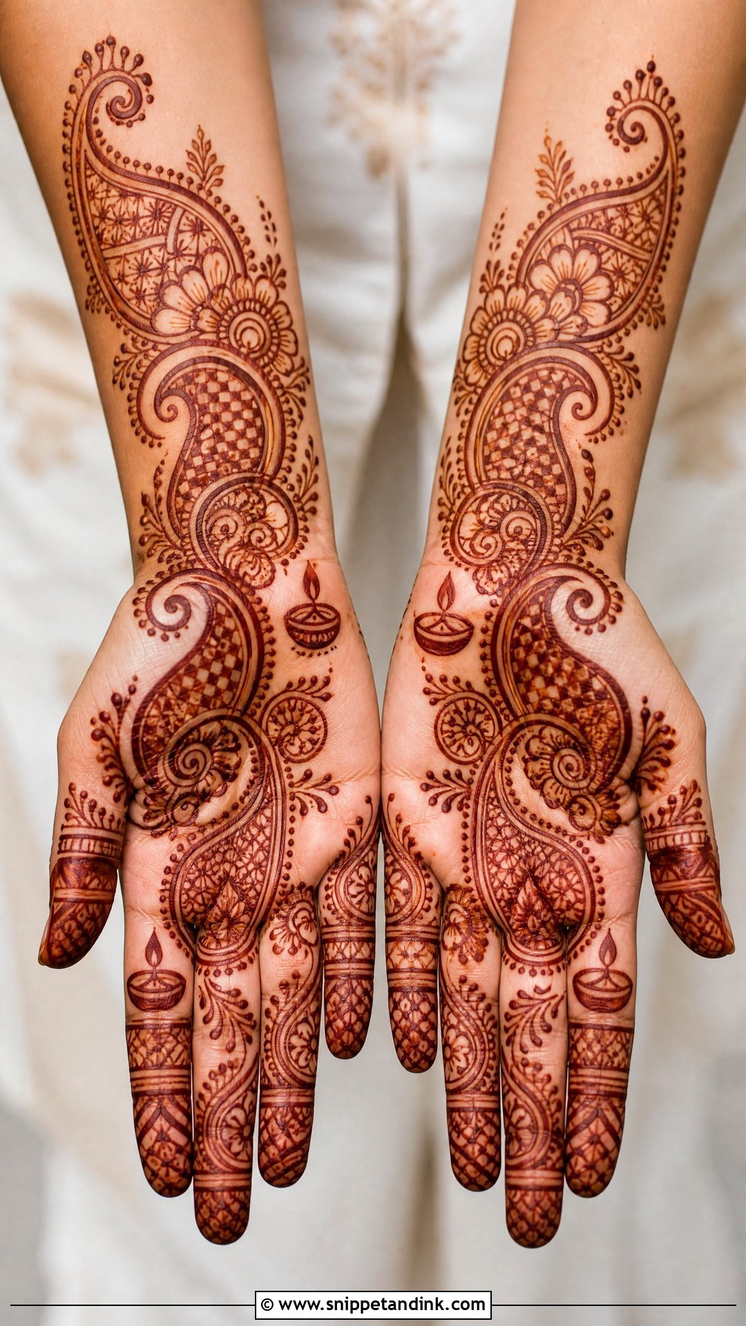 Paisley Diwali Mehndi Design - Snippet and Ink - 30 Diwali Mehndi Designs