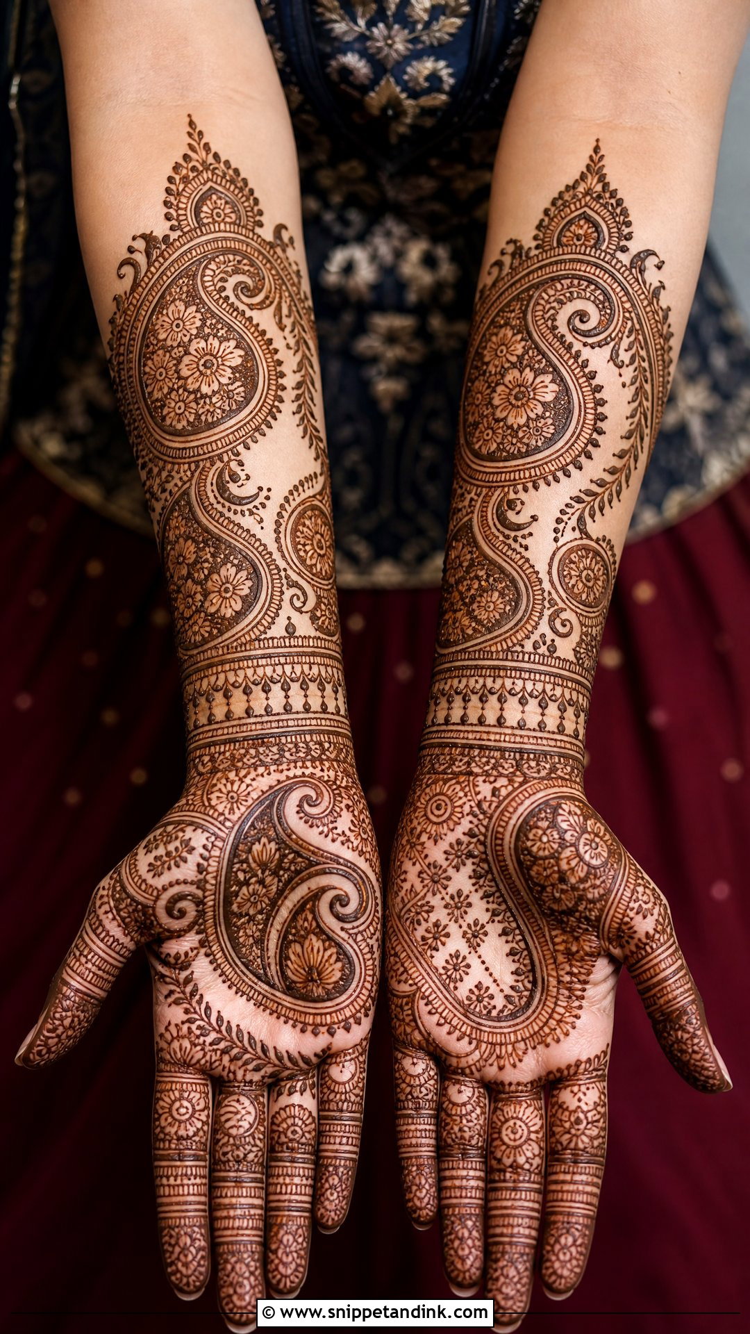 Paisley Dulhan Mehndi Design - Snippet and Ink - 30 Dulhan Mehndi Designs Indian Weddings