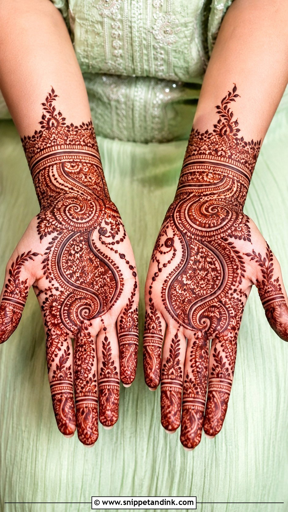 Paisley Front Hand Mehndi Design - Snippet and Ink - 35 Front Mehndi Designs