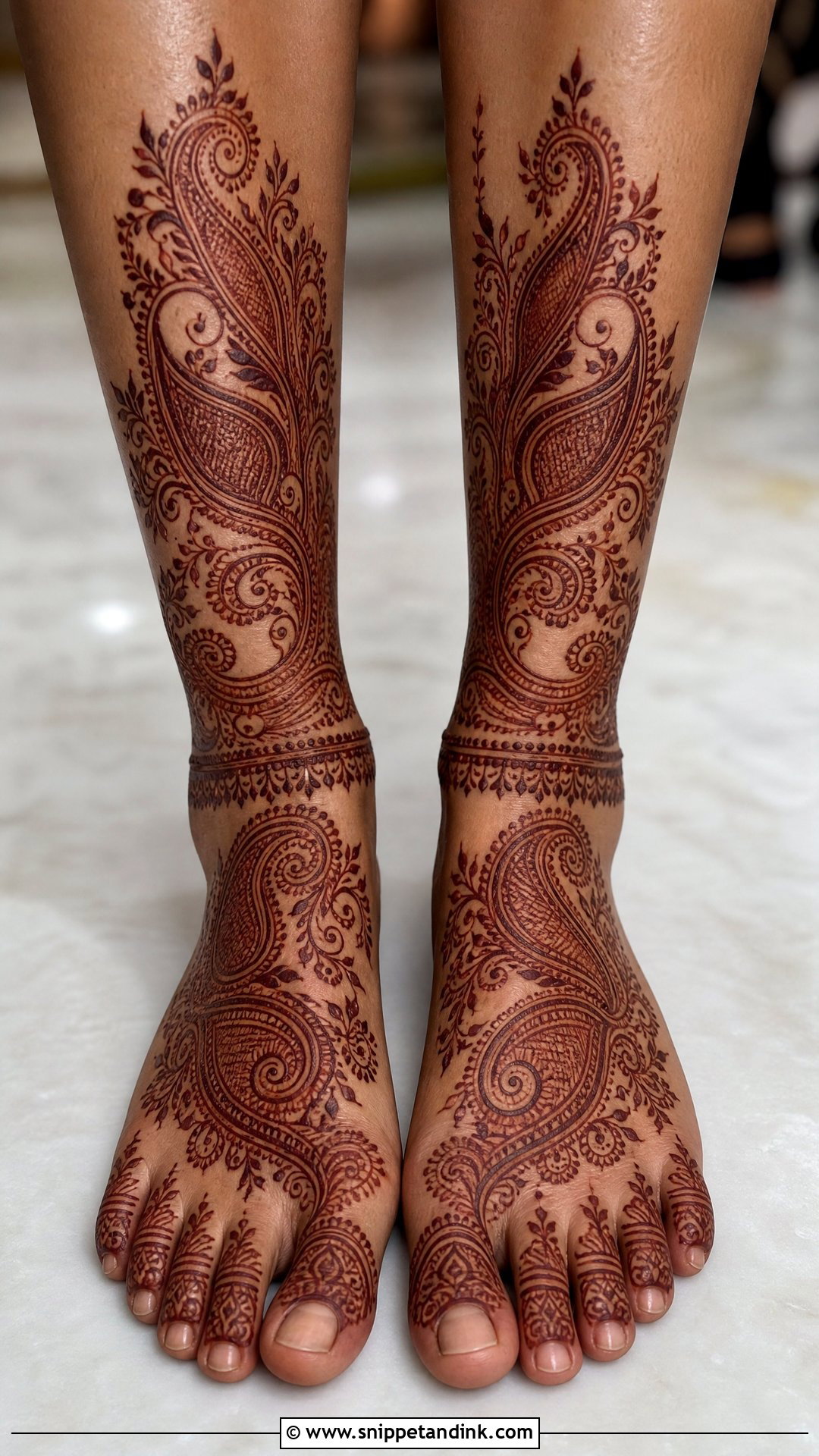 Paisley Groom Leg Mehndi Design - Snippet and Ink - 20 Groom Leg Mehndi Design Ideas