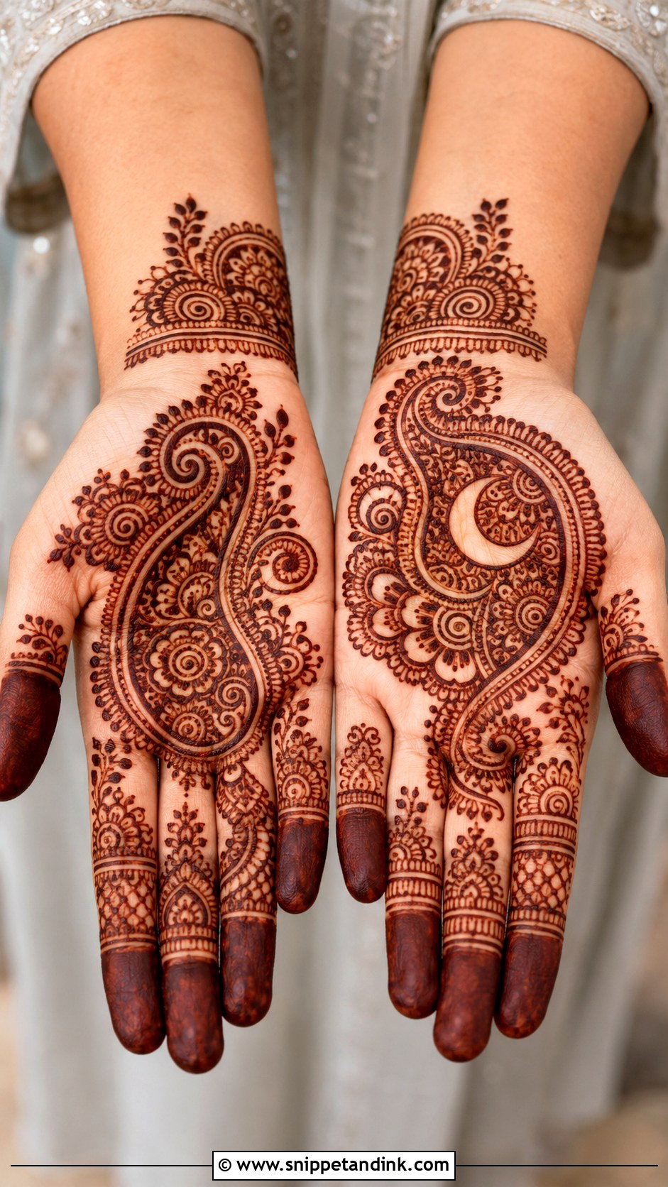 Paisley Karva Chauth Mehndi Design - Snippet and Ink - 35 Karva Chauth Mehndi Designs