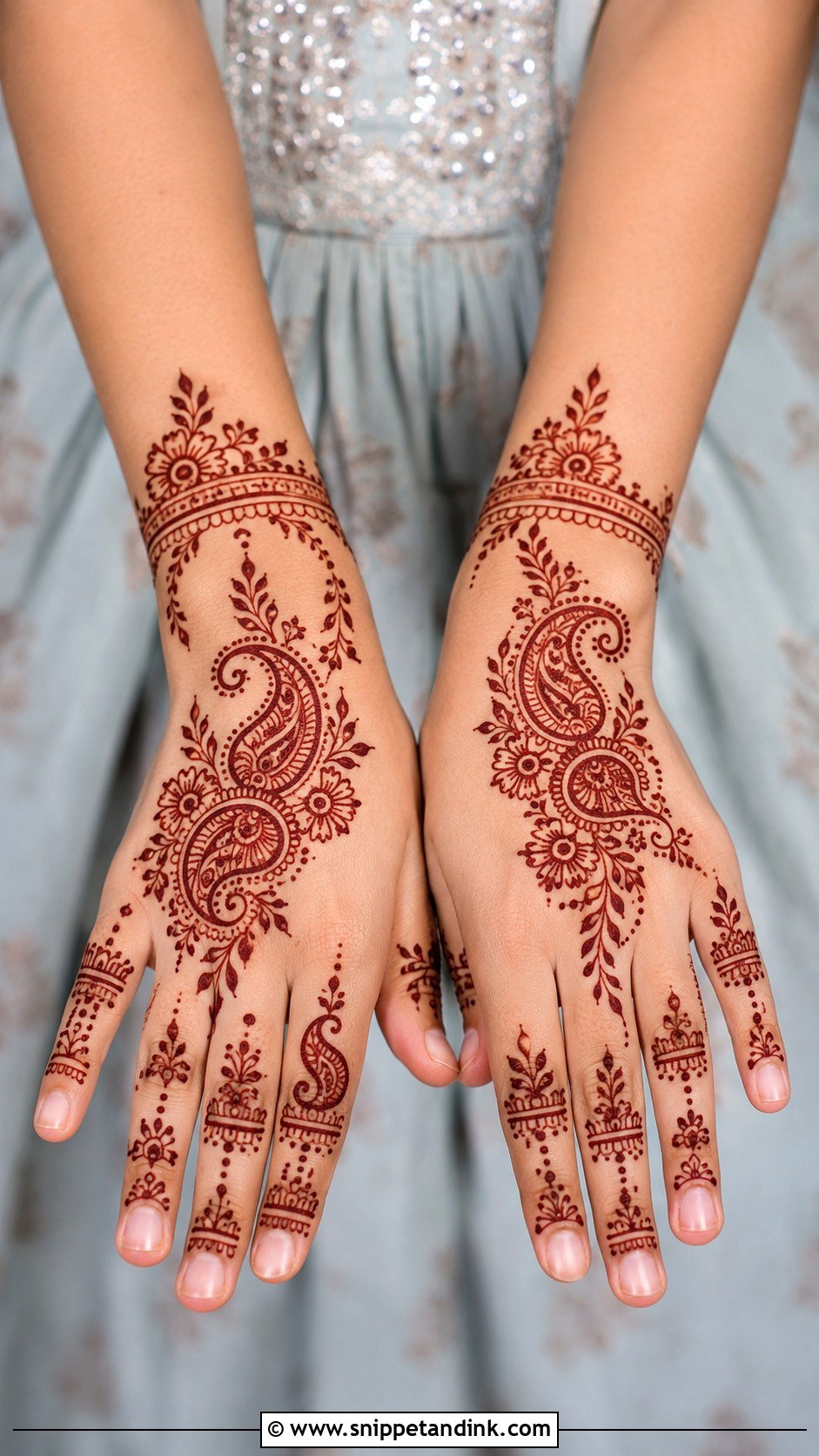 Paisley Mehndi Design For Kids - Snippet and Ink - 30 Kids Children Mehndi Designs