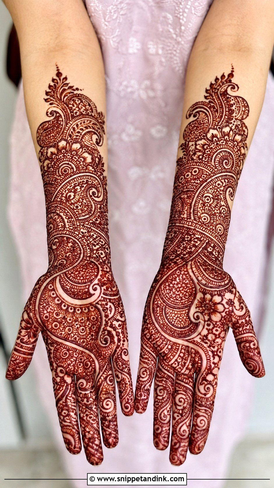 Paisley Mehndi Design Full Hand - Snippet and Ink - 35 Mehndi Designs Book