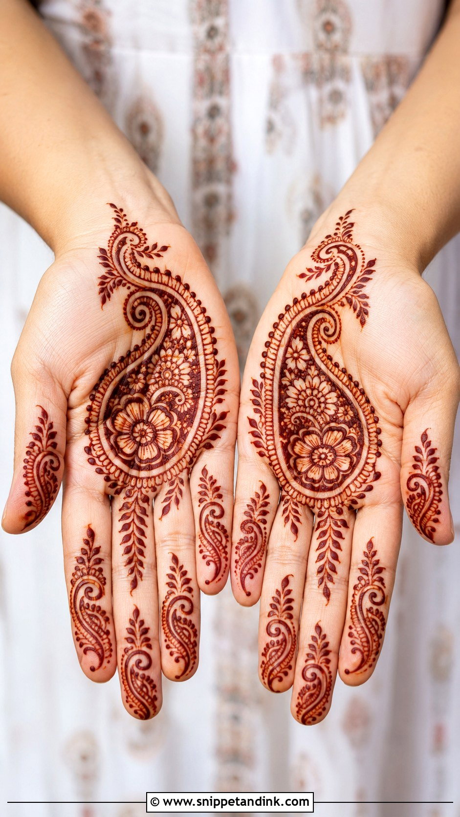 Paisley Palm Mehndi Design - Snippet and Ink - 35 Only Palm Mehndi Design Ideas