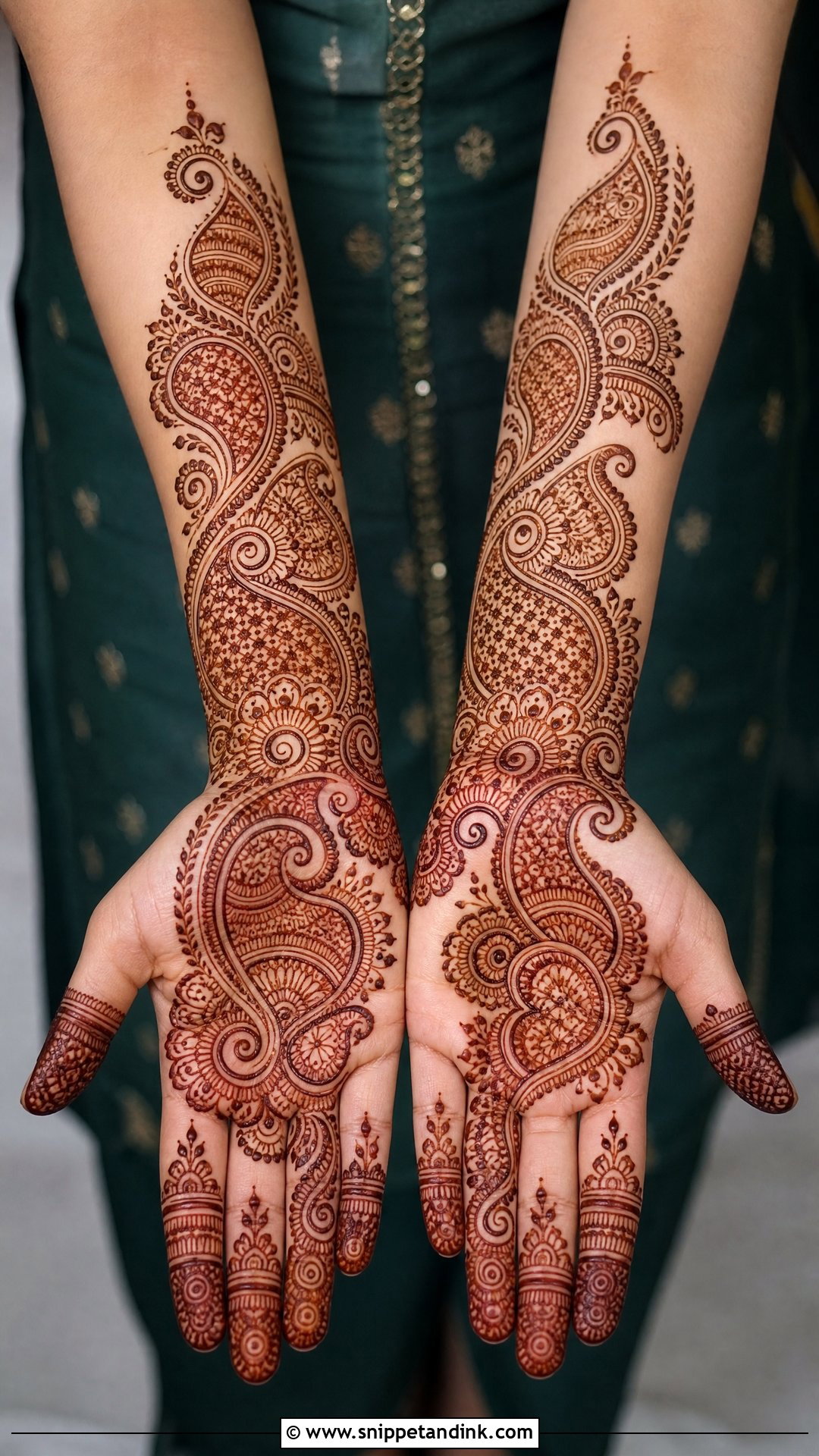 Paisley Sister Wedding Mehndi Design - Snippet and Ink - 25 Sister Wedding Mehndi Design Ideas