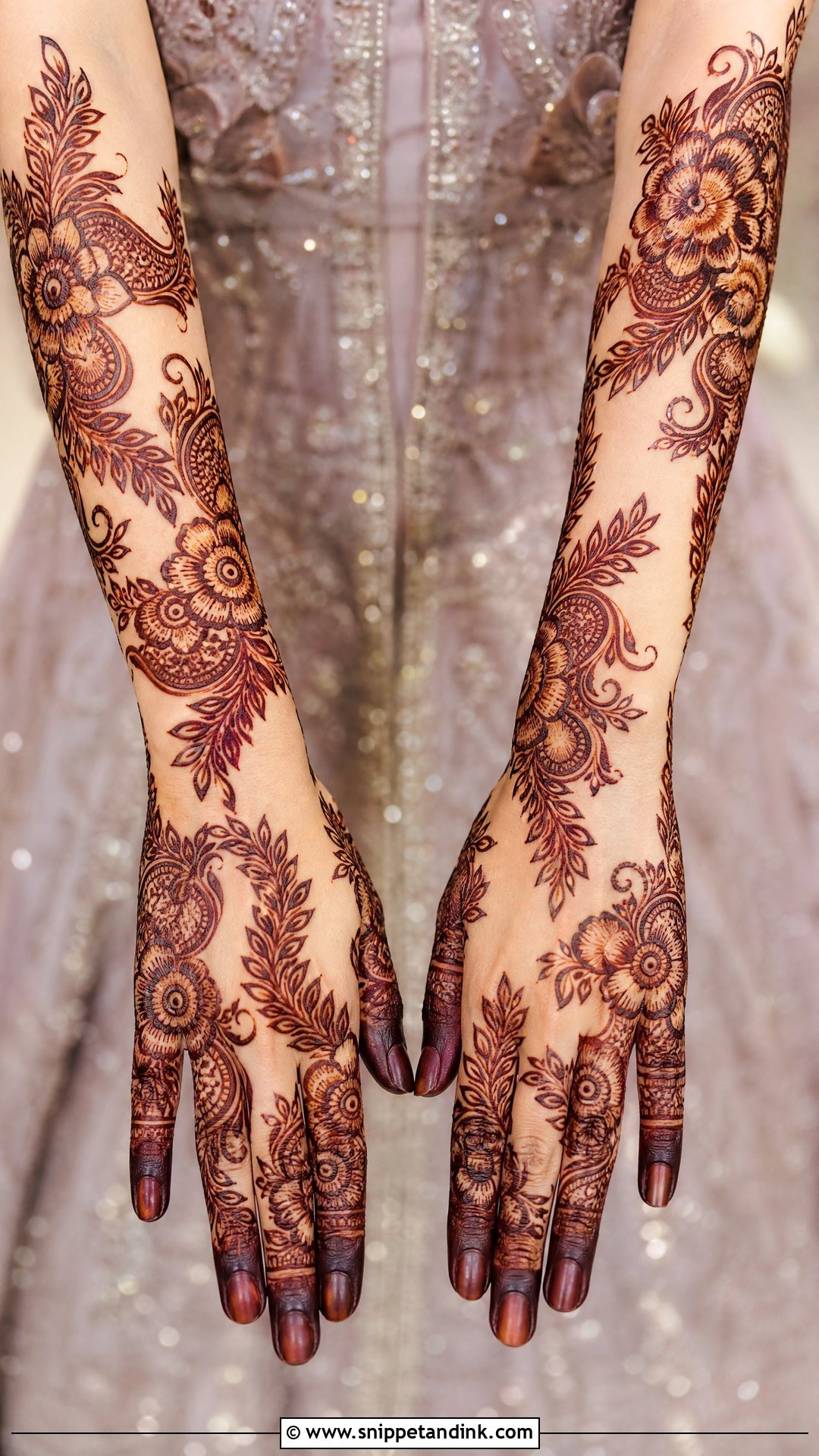 Pakistani Arabic Bridal Mehndi Design 2024 - Snippet and Ink - 25 New Pakistani Bridal Mehndi Designs 2024