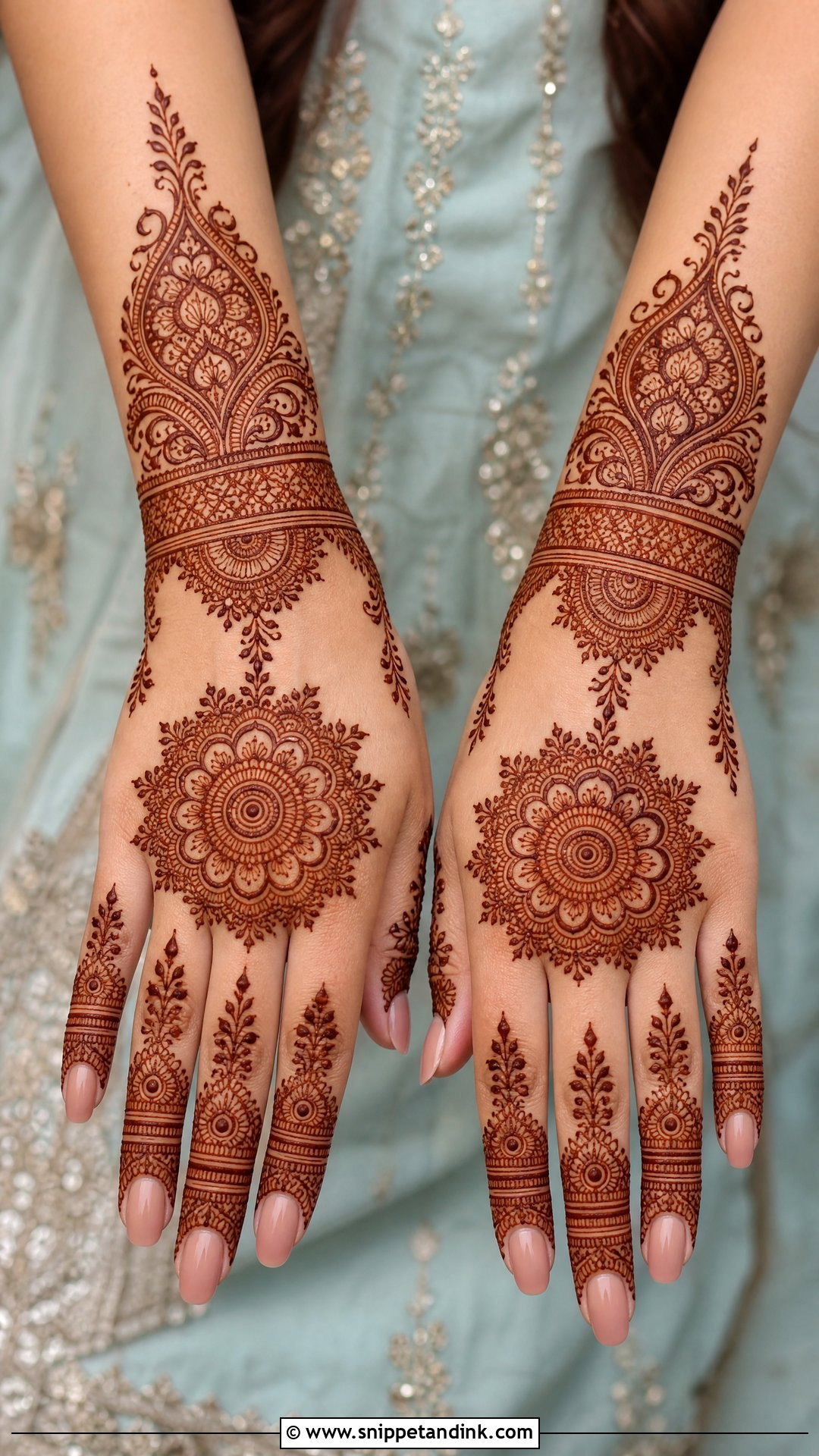 Pakistani Back Hand Bridal Mehndi Design - Snippet and Ink - 25 Unique Pakistani Bridal Mehndi Designs