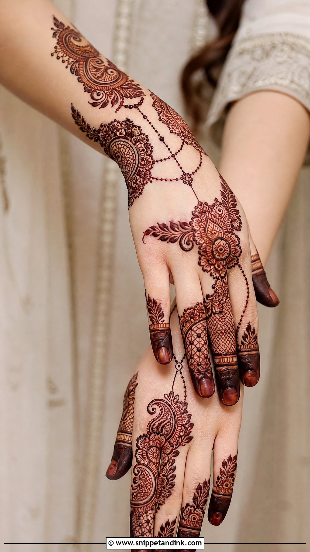 Pakistani Bridal Back Hand Mehndi Design - Snippet and Ink - 20 Pakistani Bride Mehndi Design Ideas