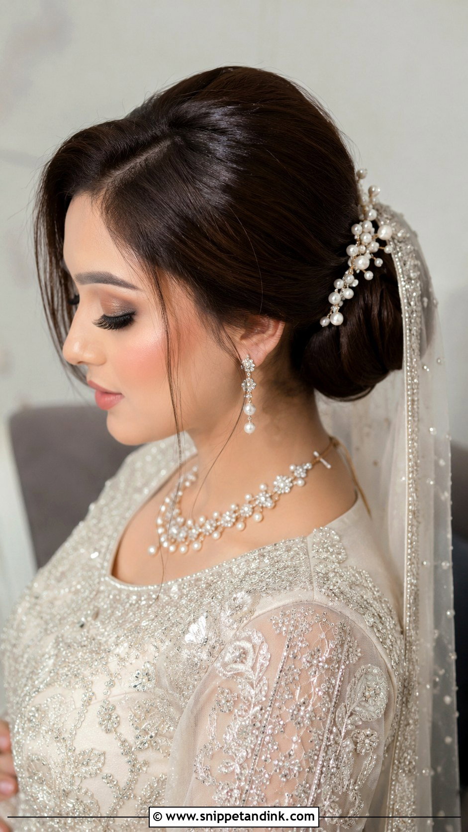 Pakistani Bridal Bun For Walima - Snippet and Ink - 15 Pakistani Bridal Bun Hairstyles