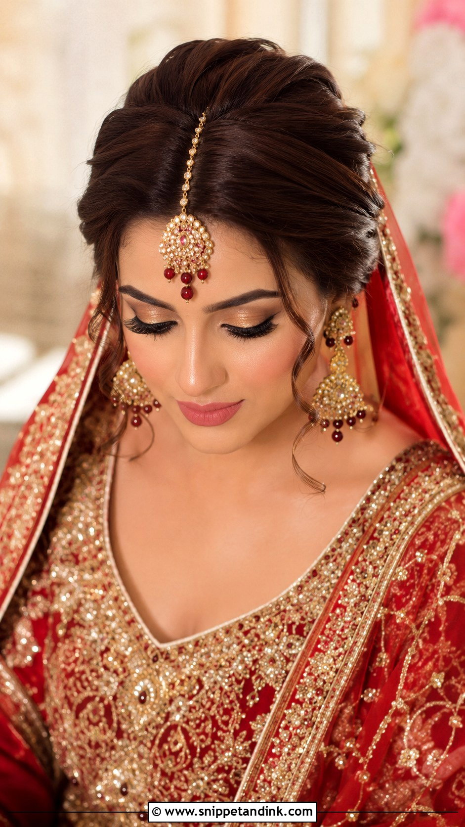 Pakistani Bridal Bun With Puff - Snippet and Ink - 15 Pakistani Bridal Bun Hairstyles