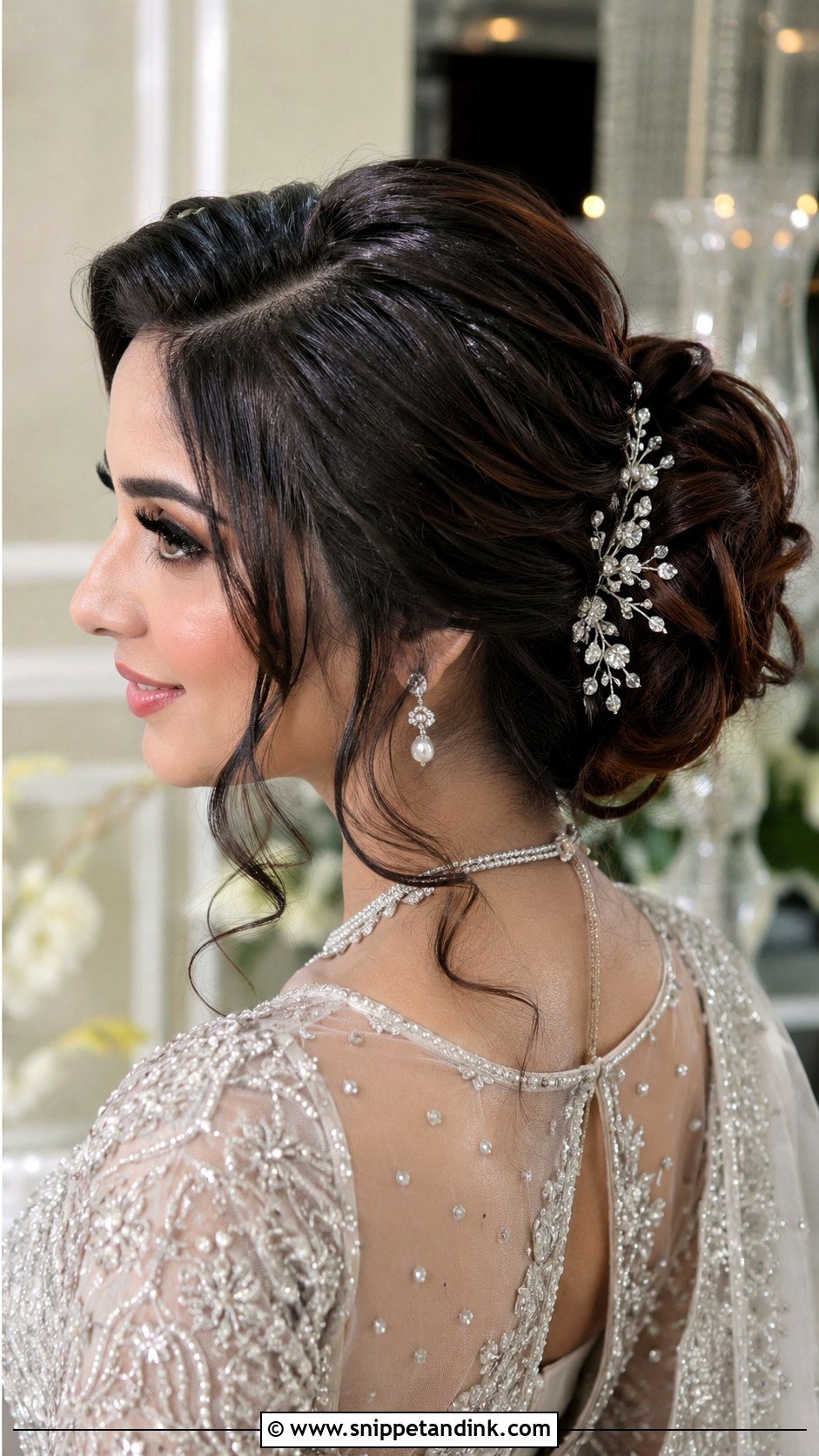 Pakistani Bridal Chignon Bun - Snippet and Ink - 15 Pakistani Bridal Bun Hairstyles