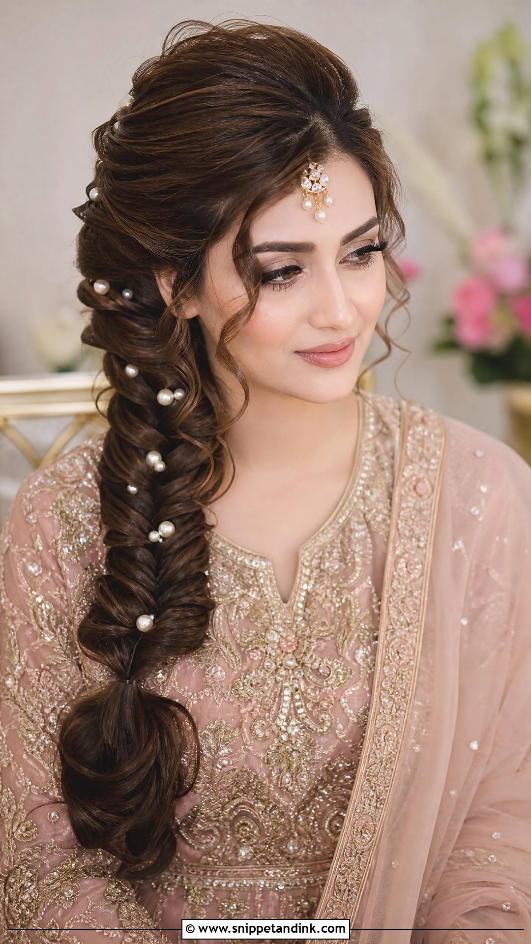 Pakistani Bridal Fishtail Braid - Snippet and Ink - 20 Pakistani Bride Hairstyles