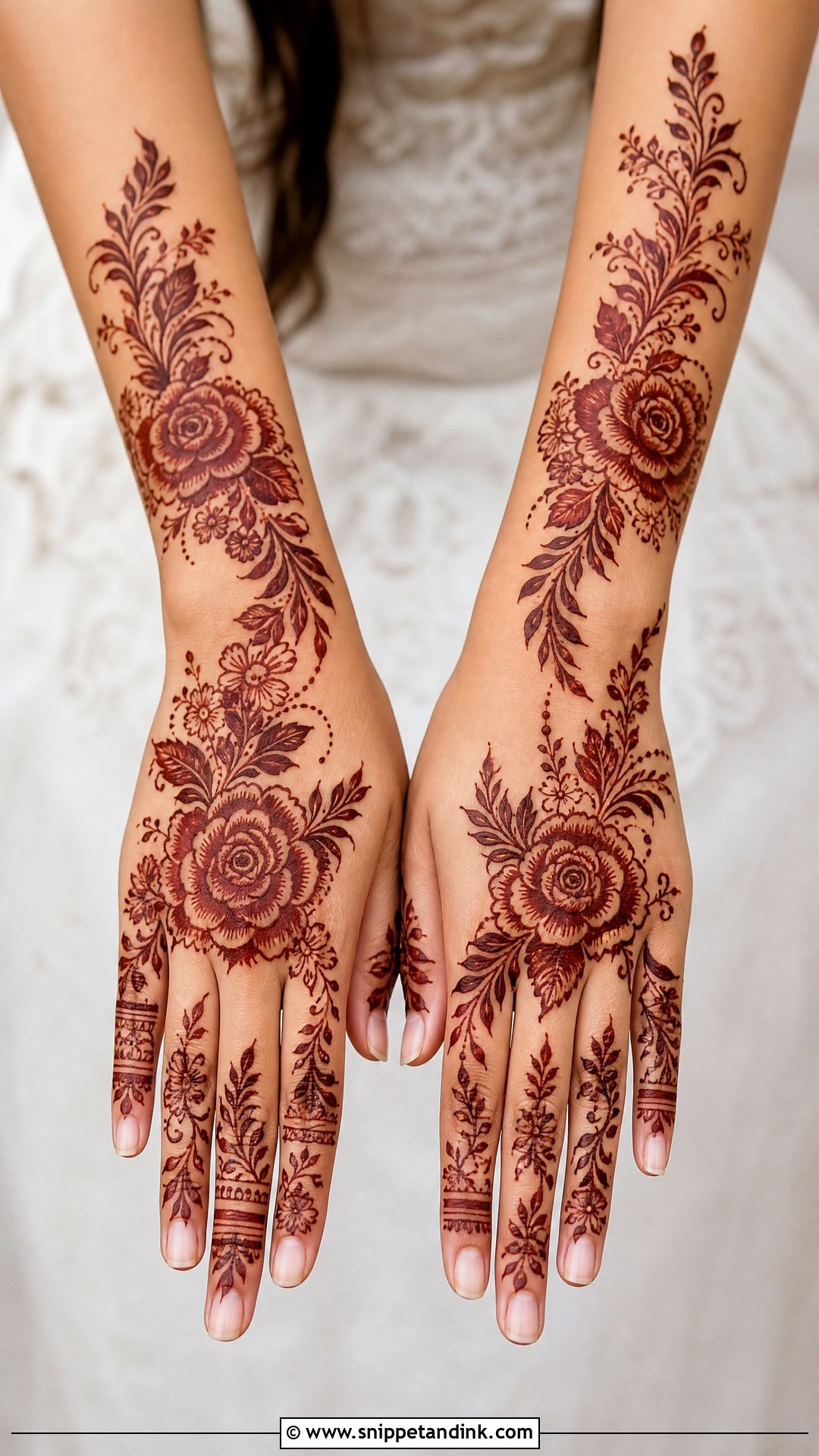 Pakistani Bridal Floral Mehndi Design - Snippet and Ink - 25 New Pakistani Bridal Mehndi Designs 2024
