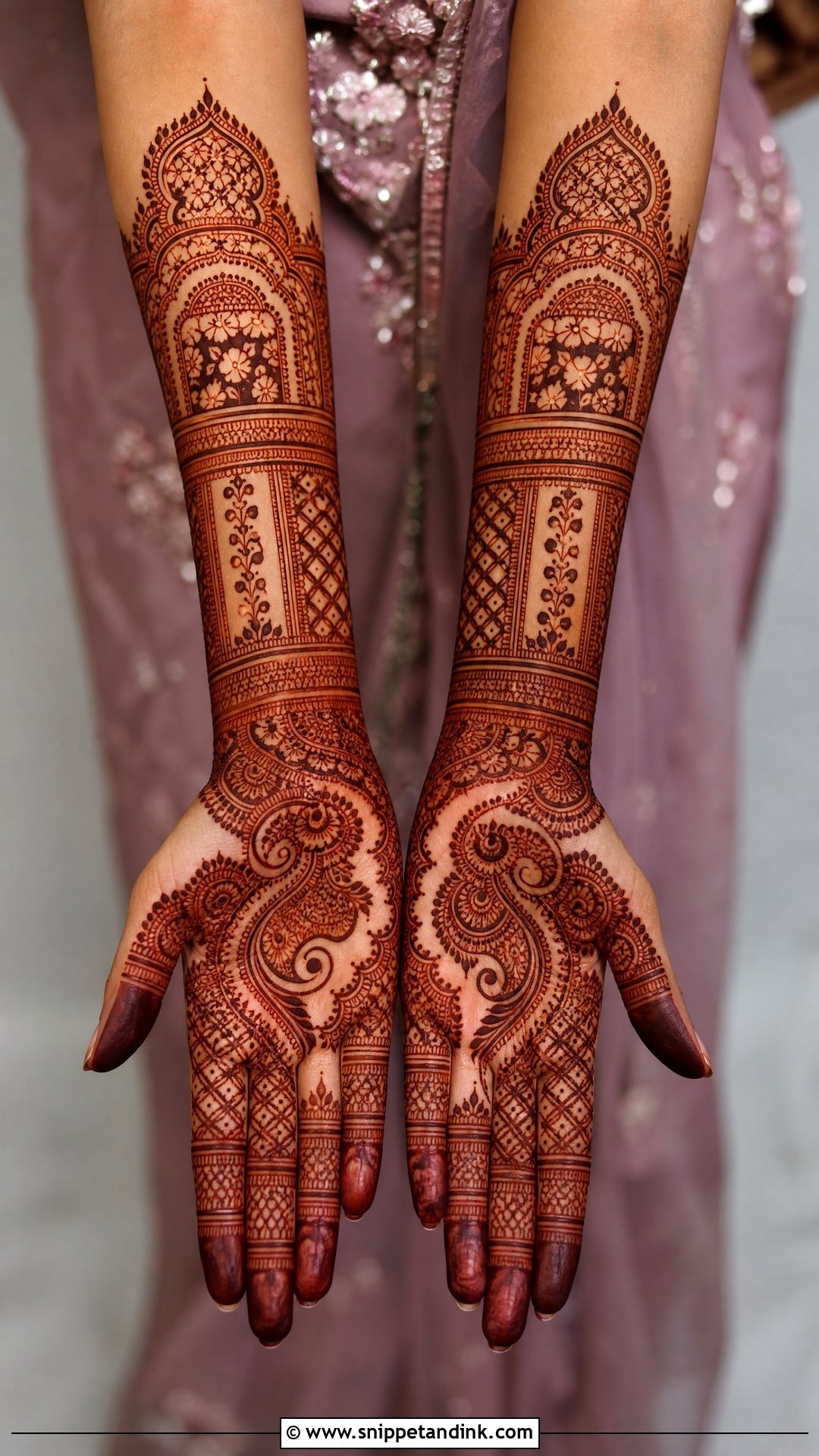 Pakistani Bridal Forearm Mehndi Design - Snippet and Ink - 25 New Pakistani Bridal Mehndi Designs 2024