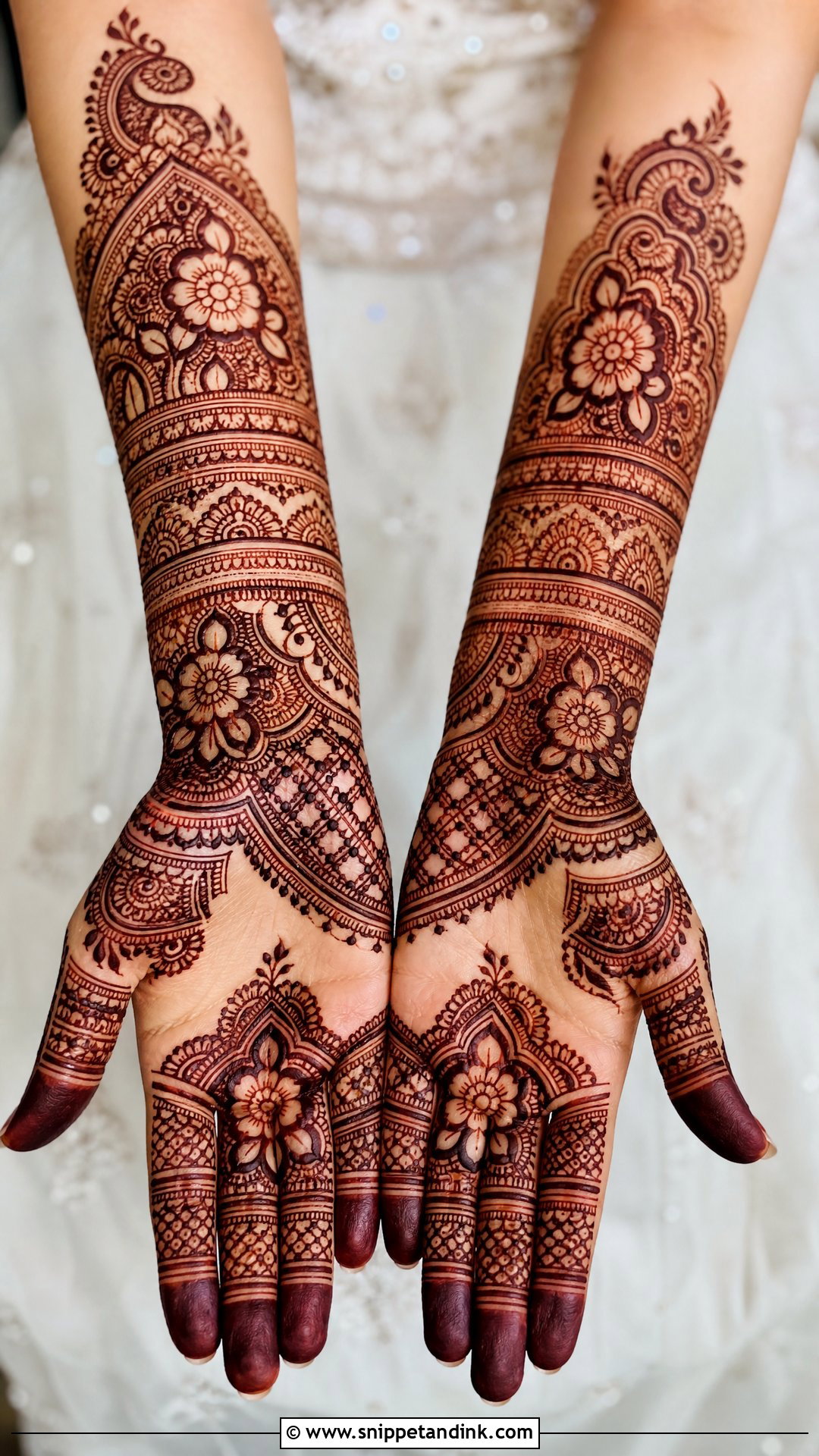 Pakistani Bridal Forearm Mehndi - Snippet and Ink - 25 Pakistani Bridal Mehndi Designs