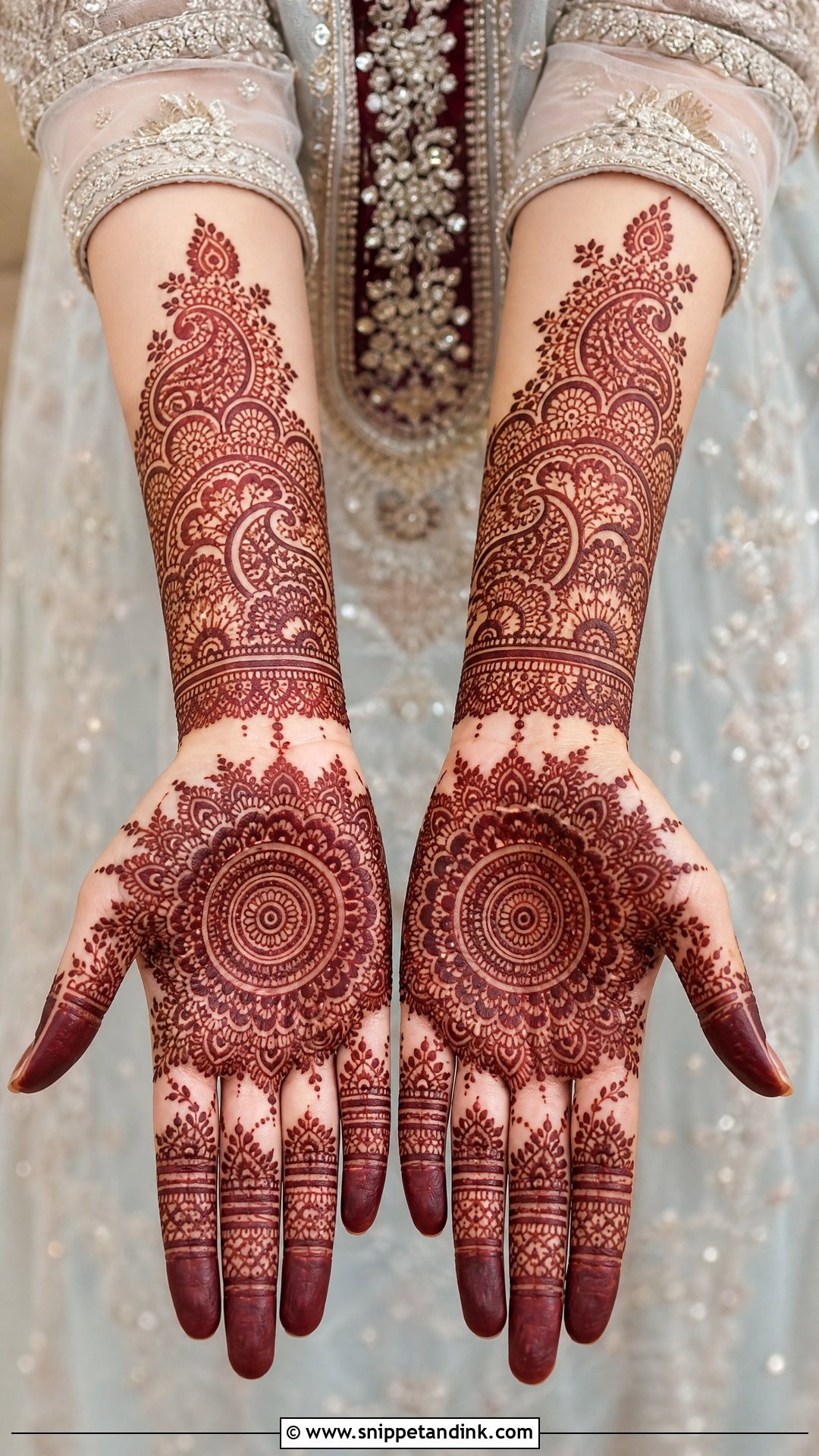 Pakistani Bridal Front Hand Mehndi Design - Snippet and Ink - 20 Pakistani Bride Mehndi Design Ideas
