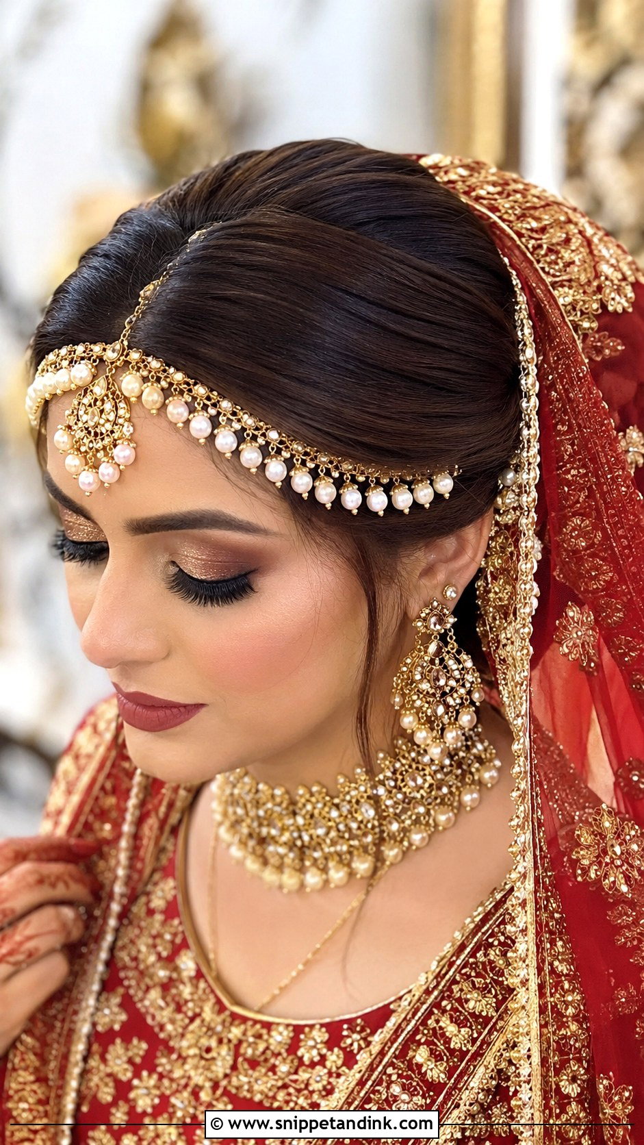 Pakistani Bridal Gajra Bun - Snippet and Ink - 15 Pakistani Bridal Barat Hairstyle Ideas