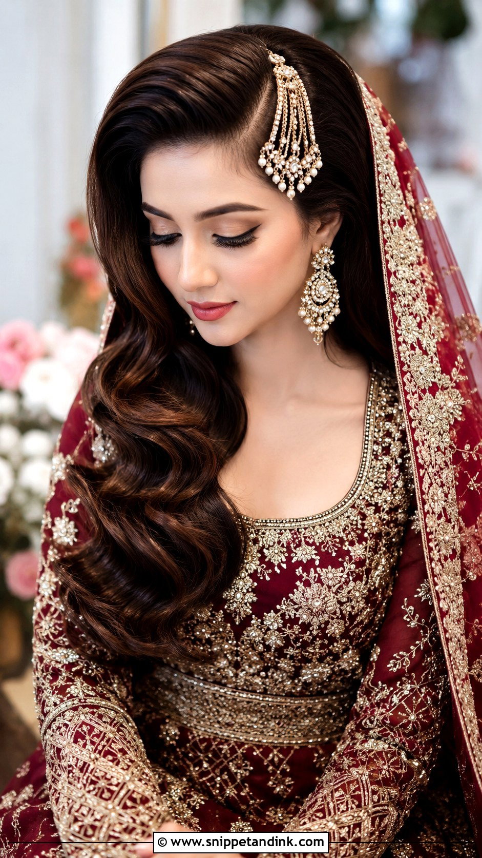 Pakistani Bridal Hollywood Waves - Snippet and Ink - 15 Pakistani Bridal Barat Hairstyle Ideas