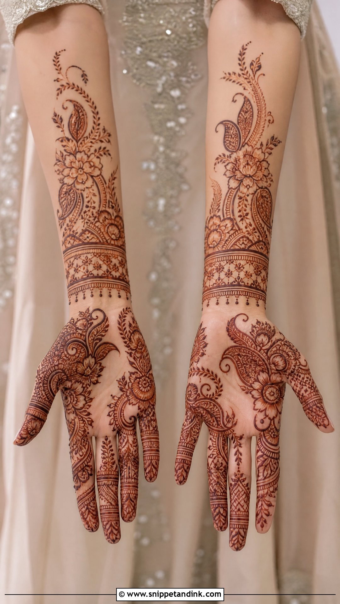 Pakistani Bridal Khafif Mehndi Design - Snippet and Ink - 20 Bridal Khafif Mehndi Designs