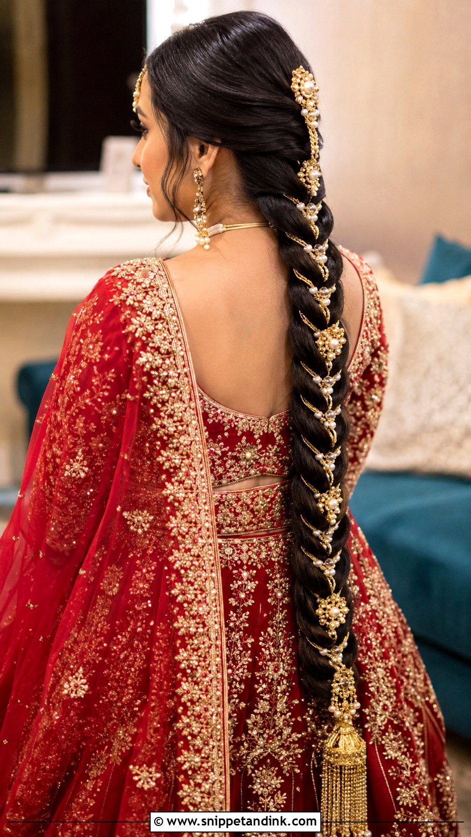 Pakistani Bridal Long Braid With Paranda - Snippet and Ink - 15 Pakistani Bridal Barat Hairstyle Ideas