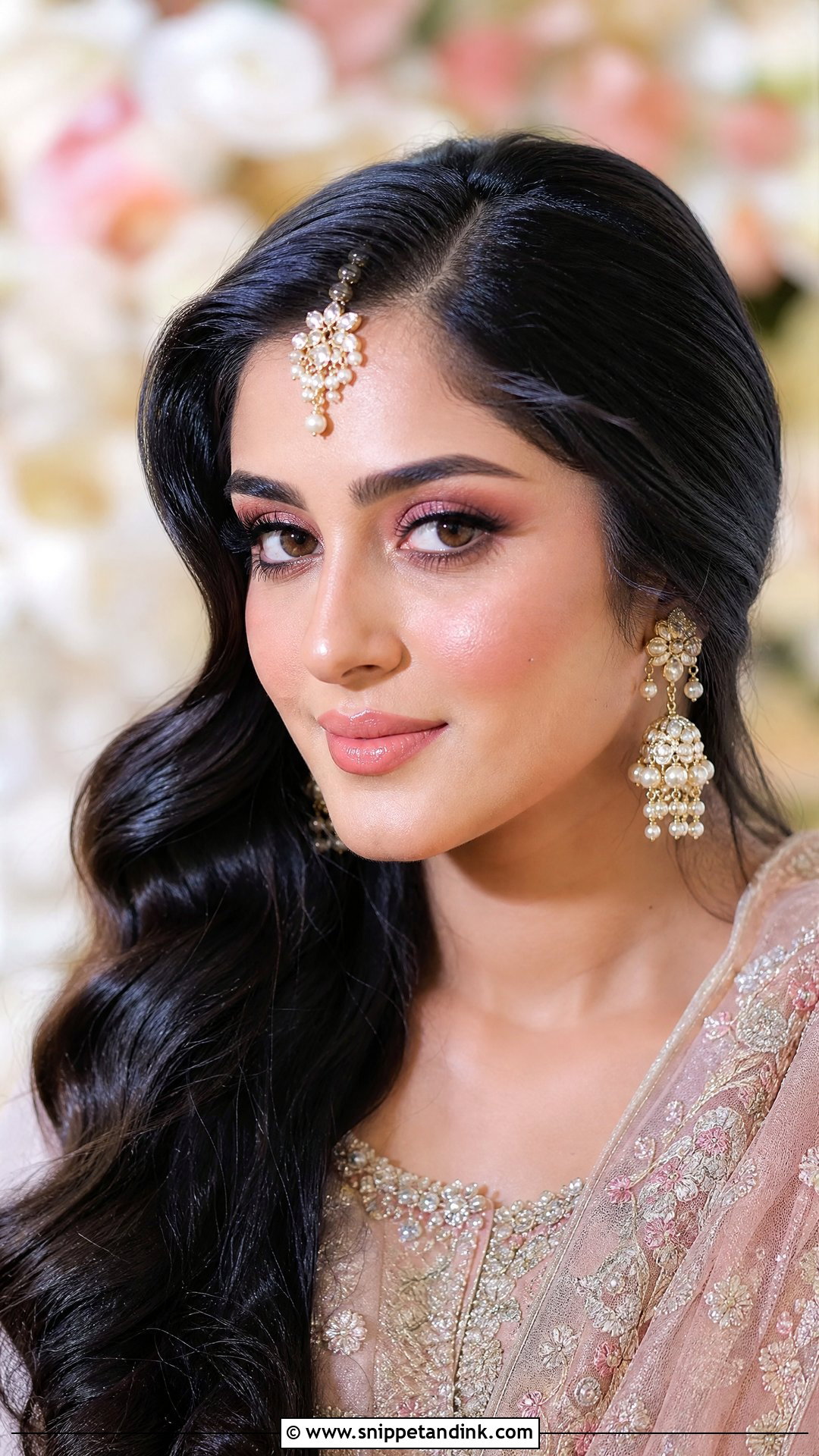 Pakistani Bridal Makeup With Dewy Skin - Snippet and Ink - 20 Pakistan Bridal Makeup Ideas