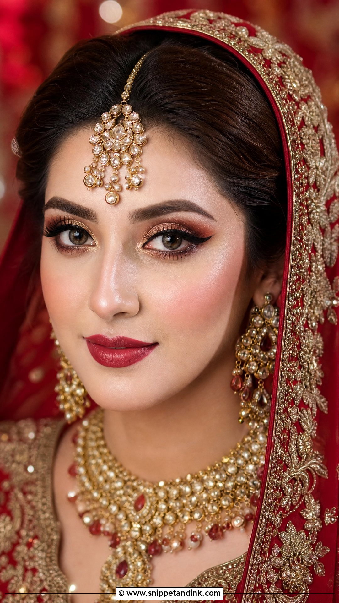Pakistani Bridal Makeup With Dupatta Draping - Snippet and Ink - 35 Pakistani Bridal Makeup Ideas