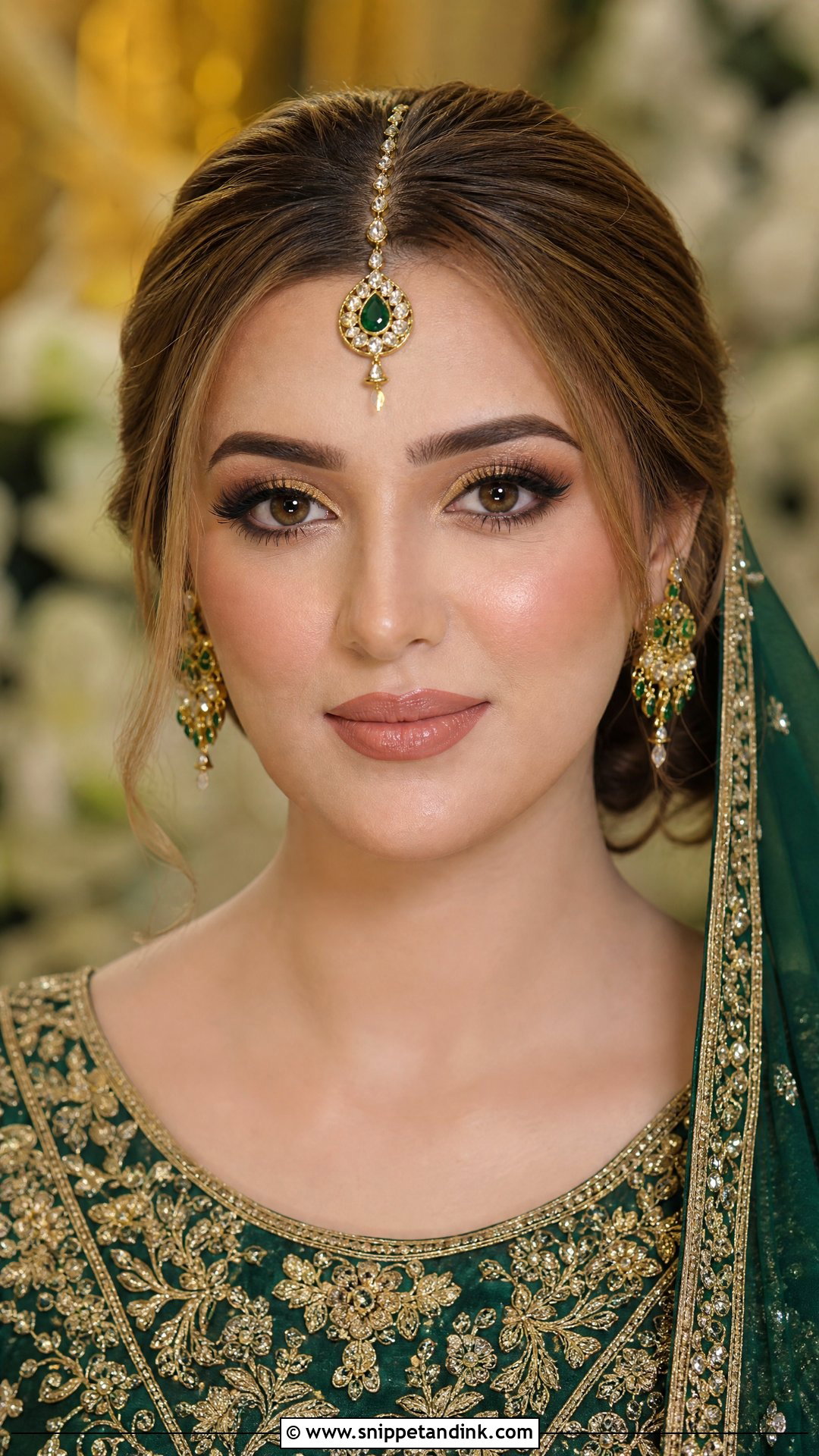 Pakistani Bridal Makeup With Green Outfit - Snippet and Ink - 20 Pakistan Bridal Makeup Ideas
