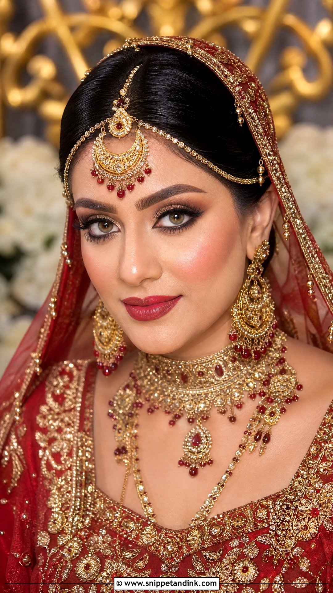 Pakistani Bridal Makeup With Heavy Jewelry - Snippet and Ink - 20 Pakistan Bridal Makeup Ideas