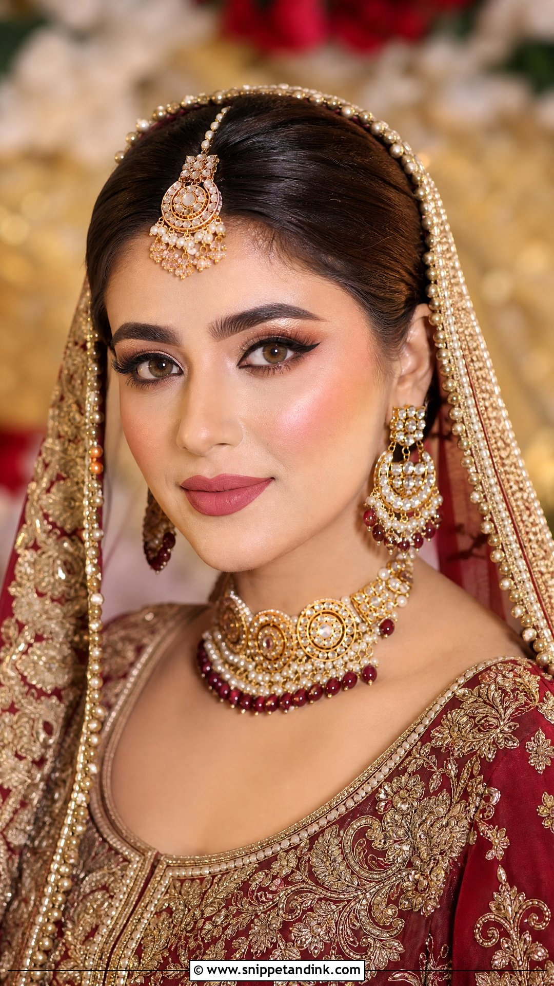 Pakistani Bridal Makeup With Matte Skin - Snippet and Ink - 20 Pakistan Bridal Makeup Ideas