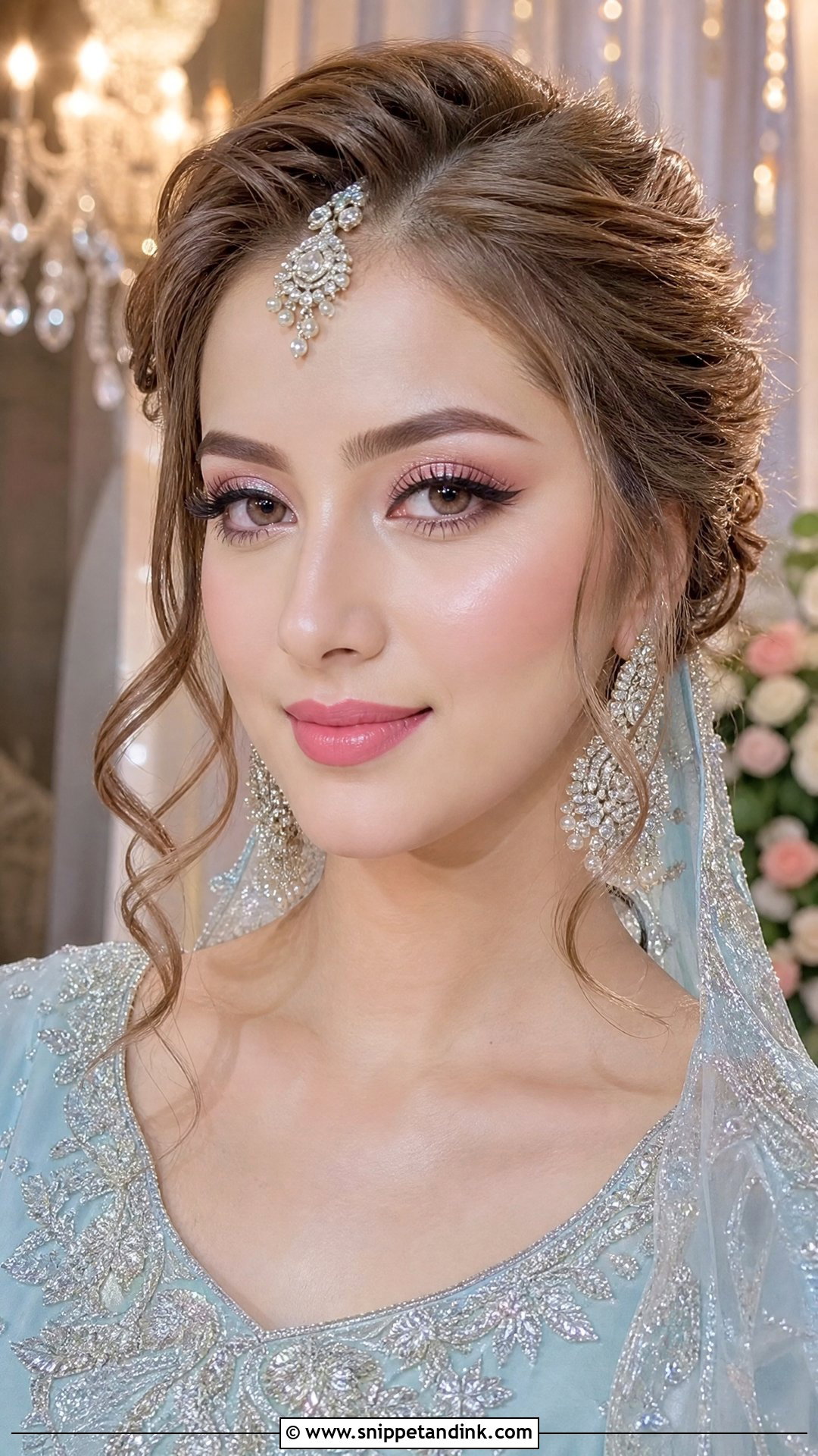 Pakistani Bridal Makeup With Pink Lip - Snippet and Ink - 20 Pakistan Bridal Makeup Ideas