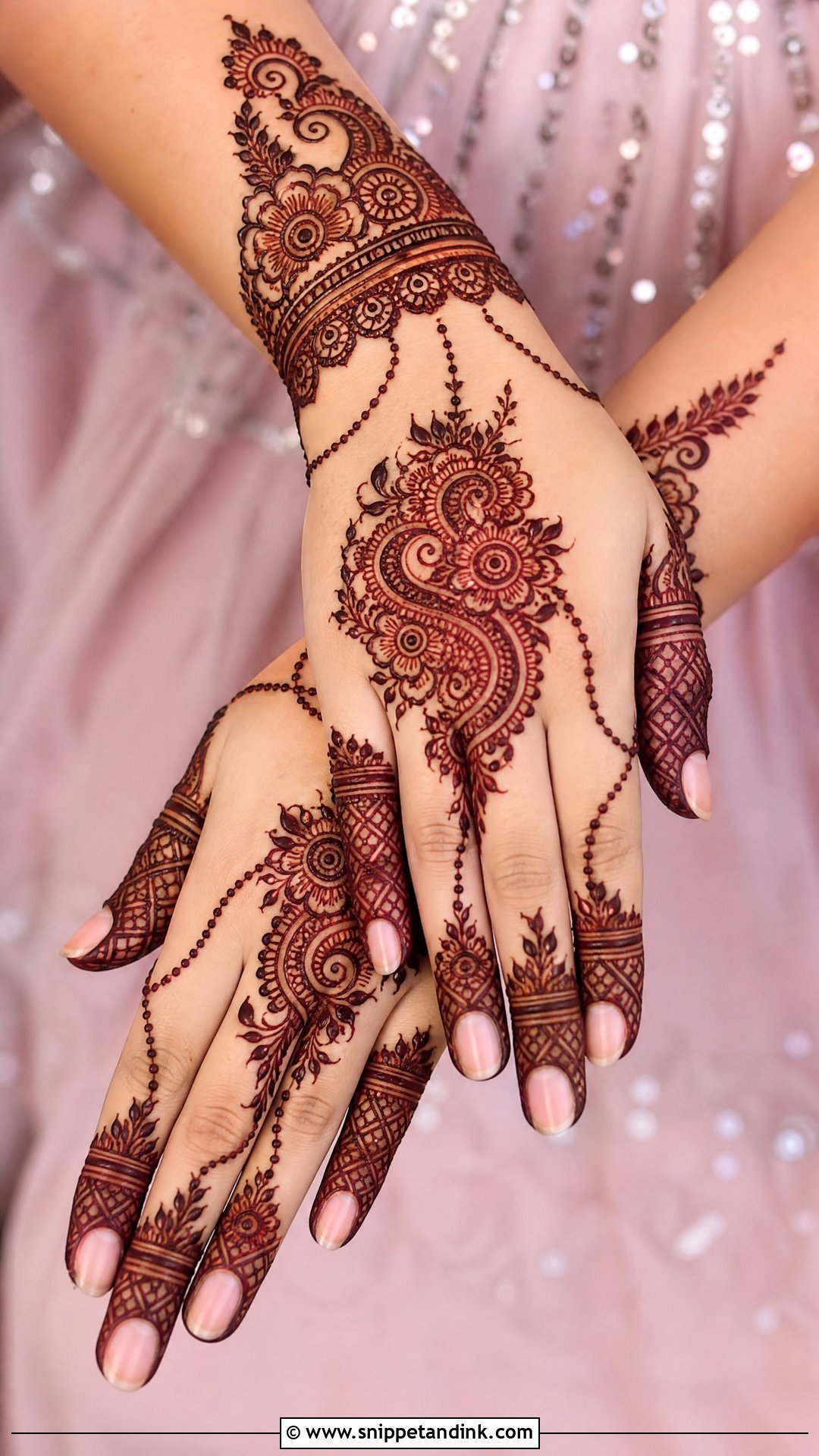 Pakistani Bridal Mehndi Back Hand Design - Snippet and Ink - 25 New Pakistani Bridal Mehndi Designs 2024
