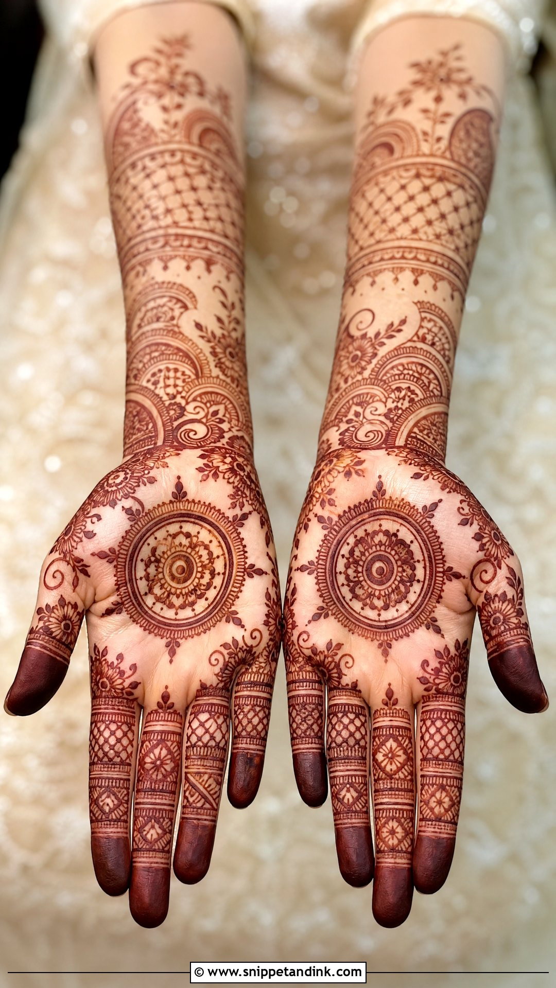 Pakistani Bridal Mehndi Front Hand Design - Snippet and Ink - 25 New Pakistani Bridal Mehndi Designs 2024