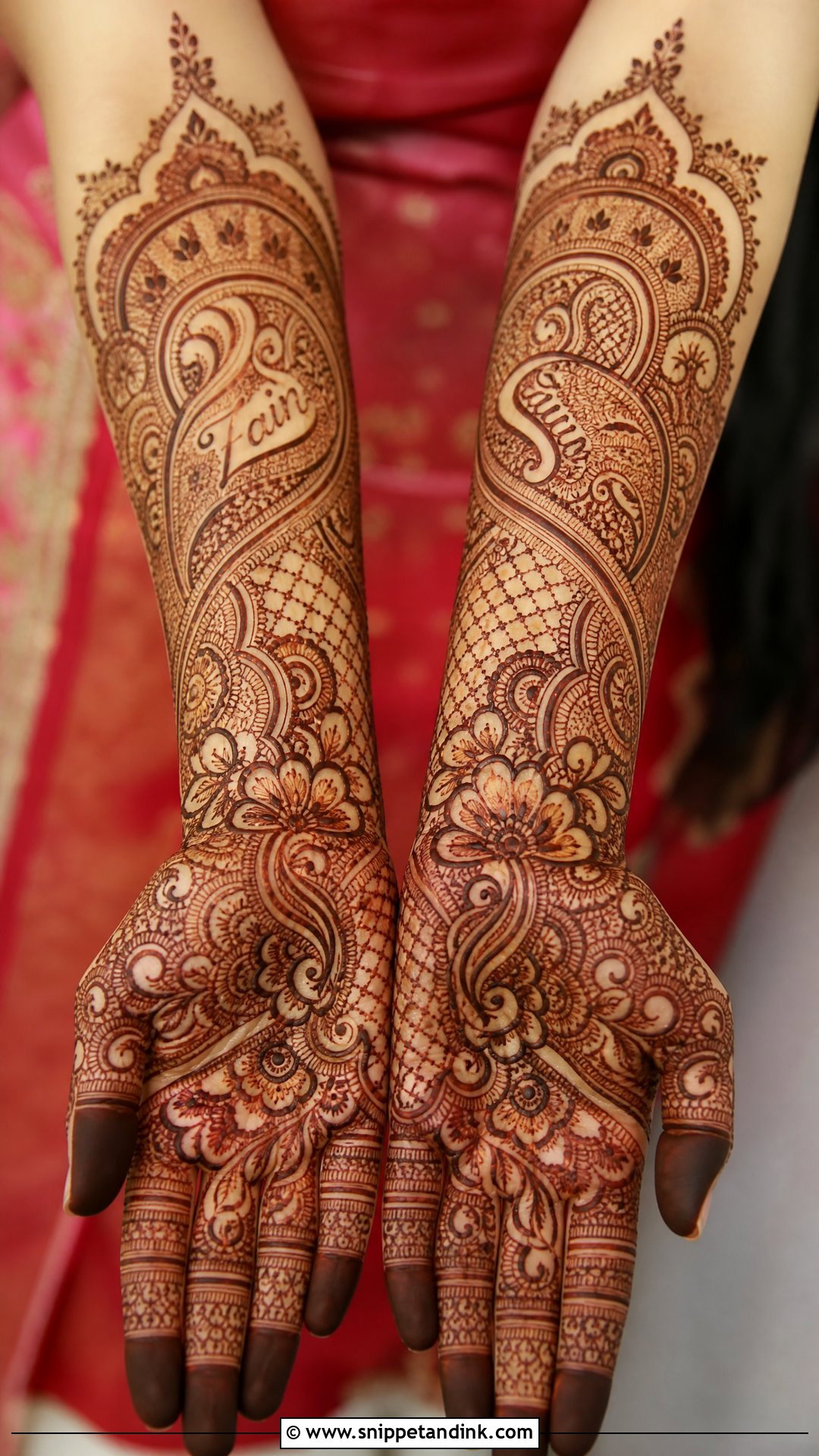 Pakistani Bridal Mehndi With Groom Name - Snippet and Ink - 25 New Pakistani Bridal Mehndi Designs 2024