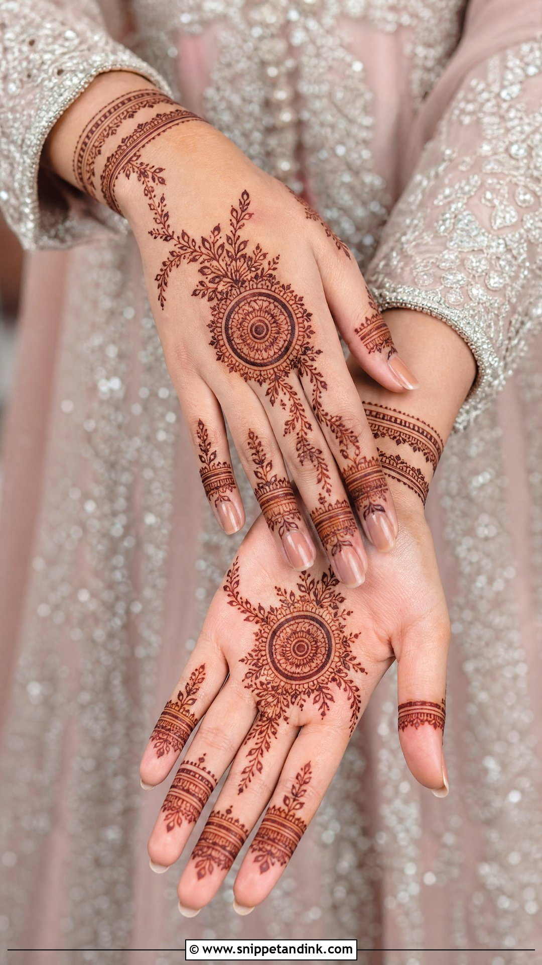 Pakistani Bridal Minimal Mehndi Design - Snippet and Ink - 25 New Pakistani Bridal Mehndi Designs 2024