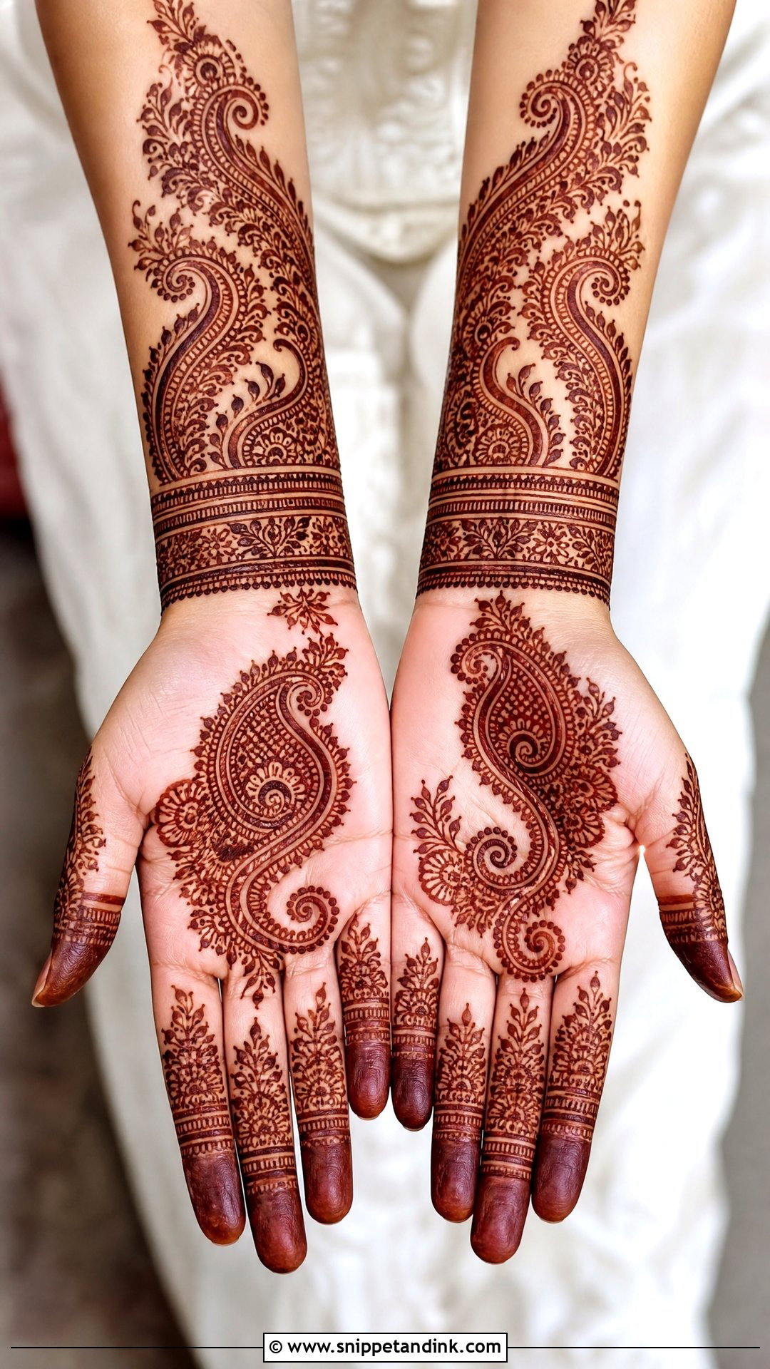Pakistani Bridal Paisley Mehndi Design - Snippet and Ink - 25 New Pakistani Bridal Mehndi Designs 2024